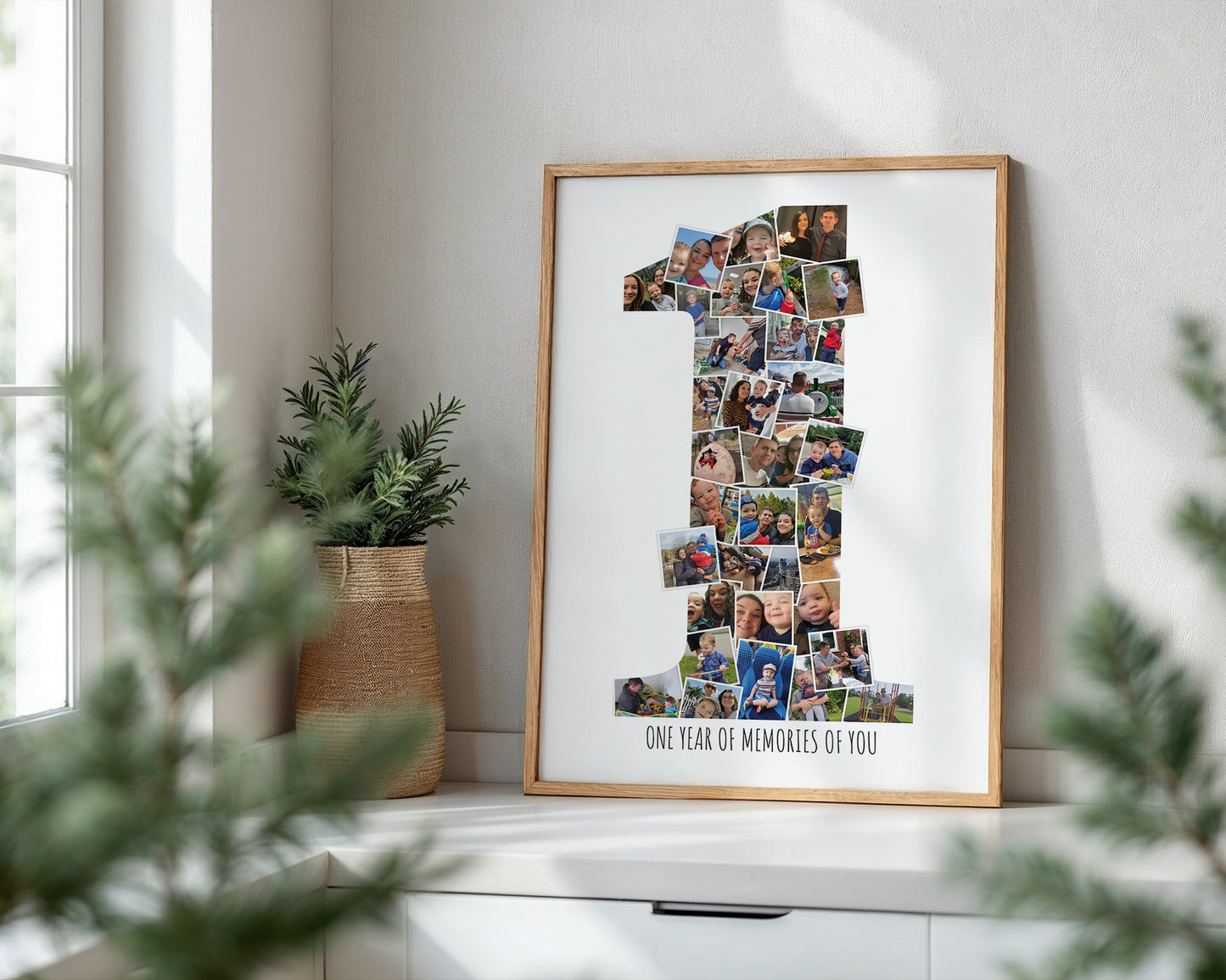Personalised Photo Collage Picture Display First Birthday Memory Print Custom Design Special Occasion Milestone Gift Wedding Anniversary