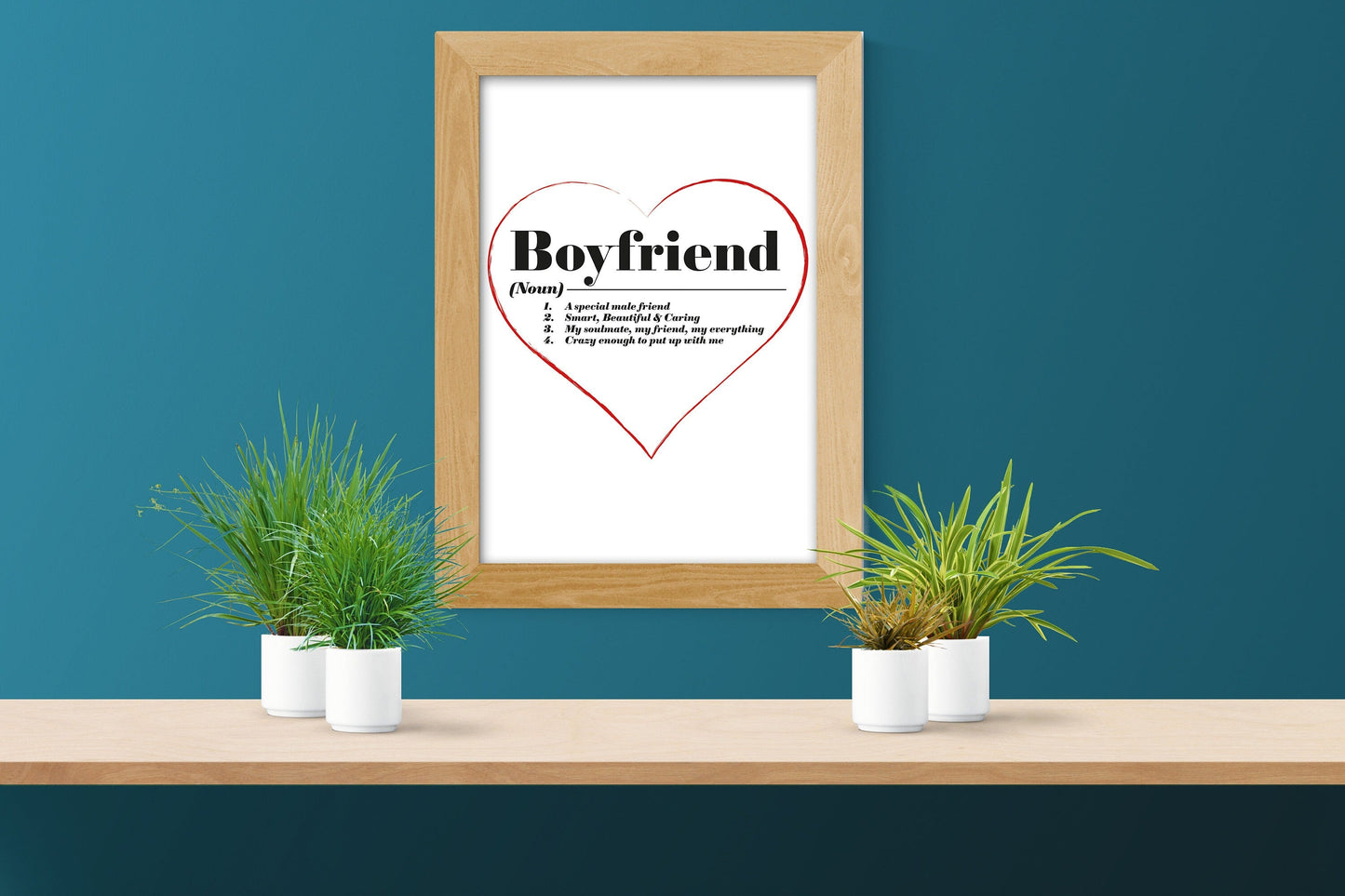 Boyfriend Dictionary Definition Wall art - Framed Artwork - Digital Prints - Valentines gifts for Him - Gifts for Boyfriend