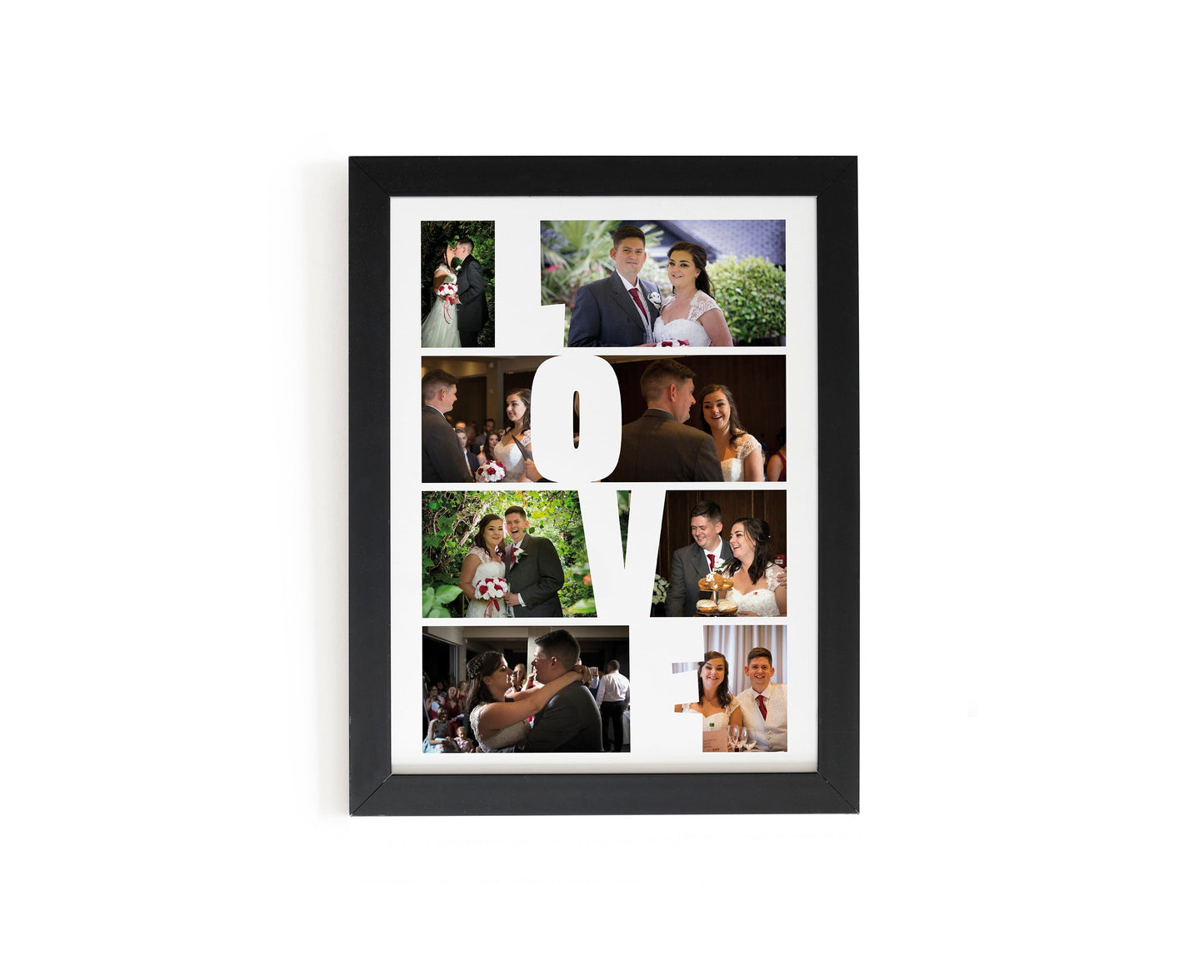 Personalised Love Photo, Collage Image Print, Custom Photo Framed Memory Print, Home Decor, Wedding Anniversary Gift ideas