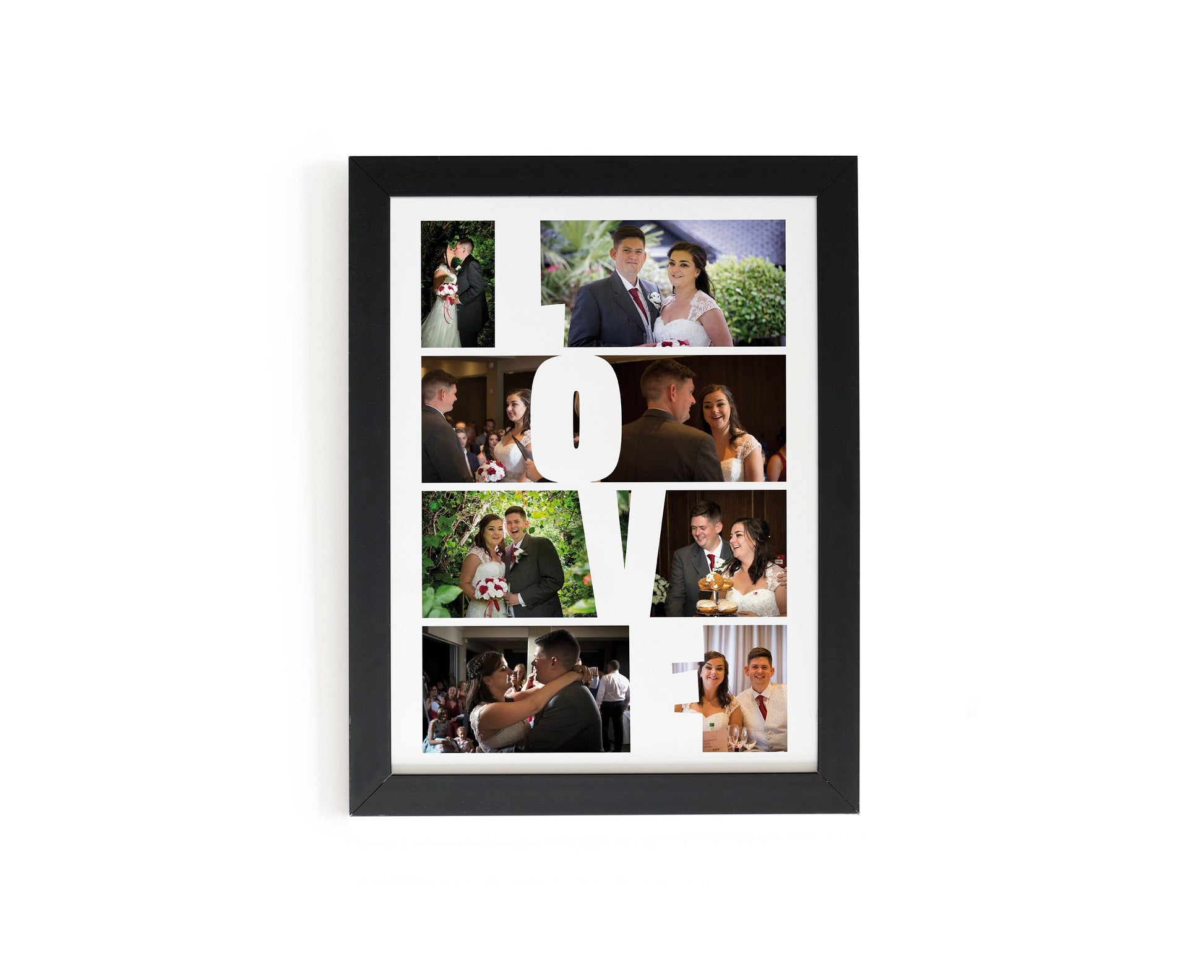 Personalised Love Photo, Collage Image Print, Custom Photo Framed Memory Print, Home Decor, Wedding Anniversary Gift ideas
