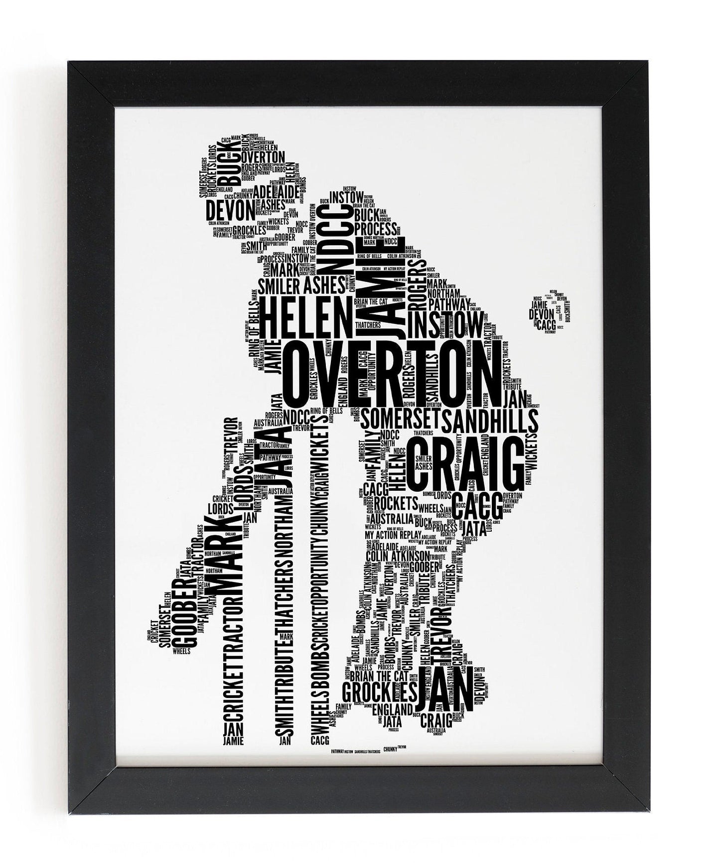 Personalised Wordart, Framed Digital Print, Custom Wall Decor, Choose your Design, Typography Art