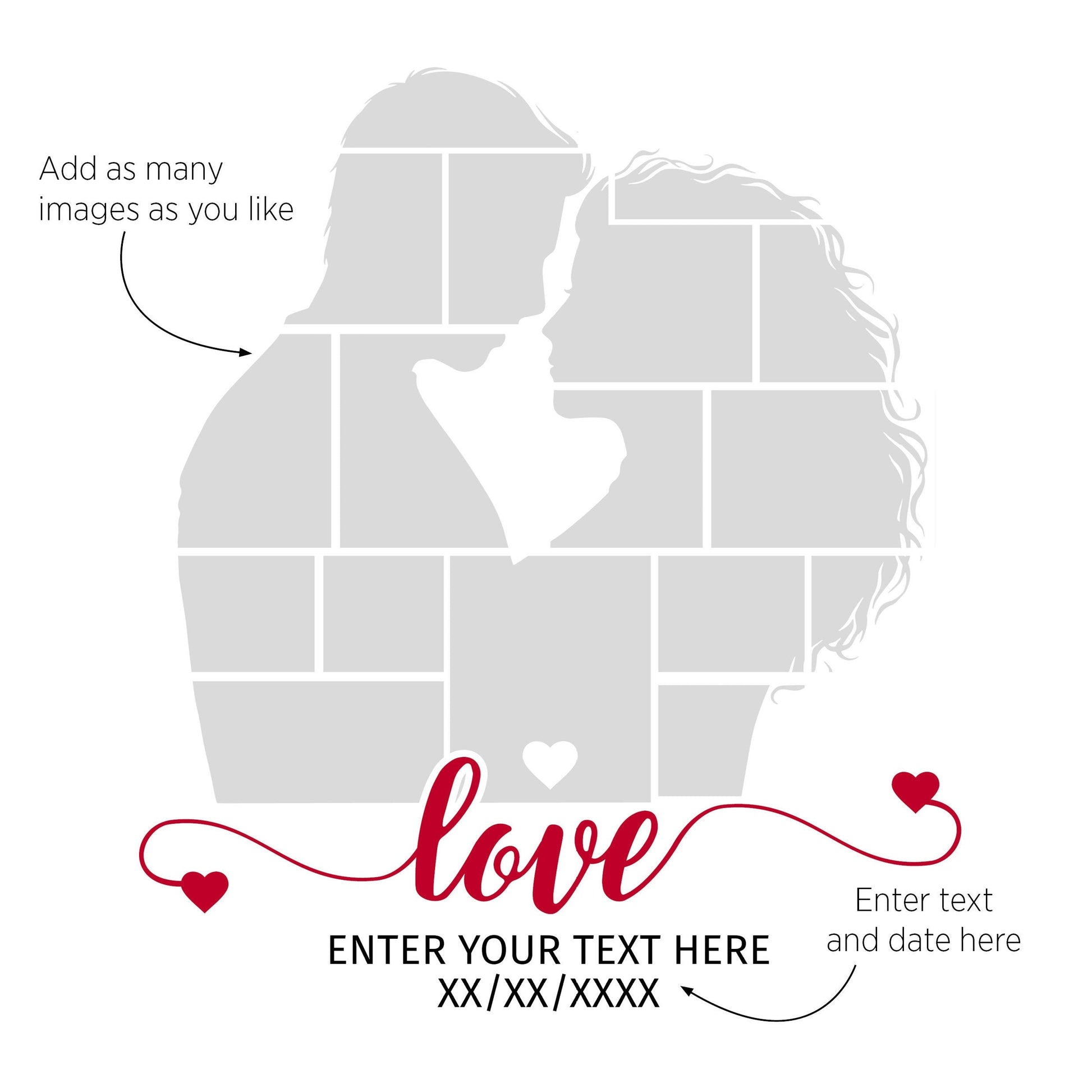 Personalised, Photo Collage, Couple, Framed Prints, Sentimental Wall Art, Digital Framed Print, Wedding Gift idea, Anniversary Ideas,