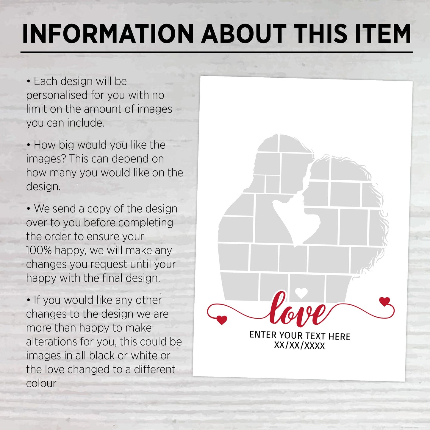 Personalised, Photo Collage, Couple, Framed Prints, Sentimental Wall Art, Digital Framed Print, Wedding Gift idea, Anniversary Ideas,