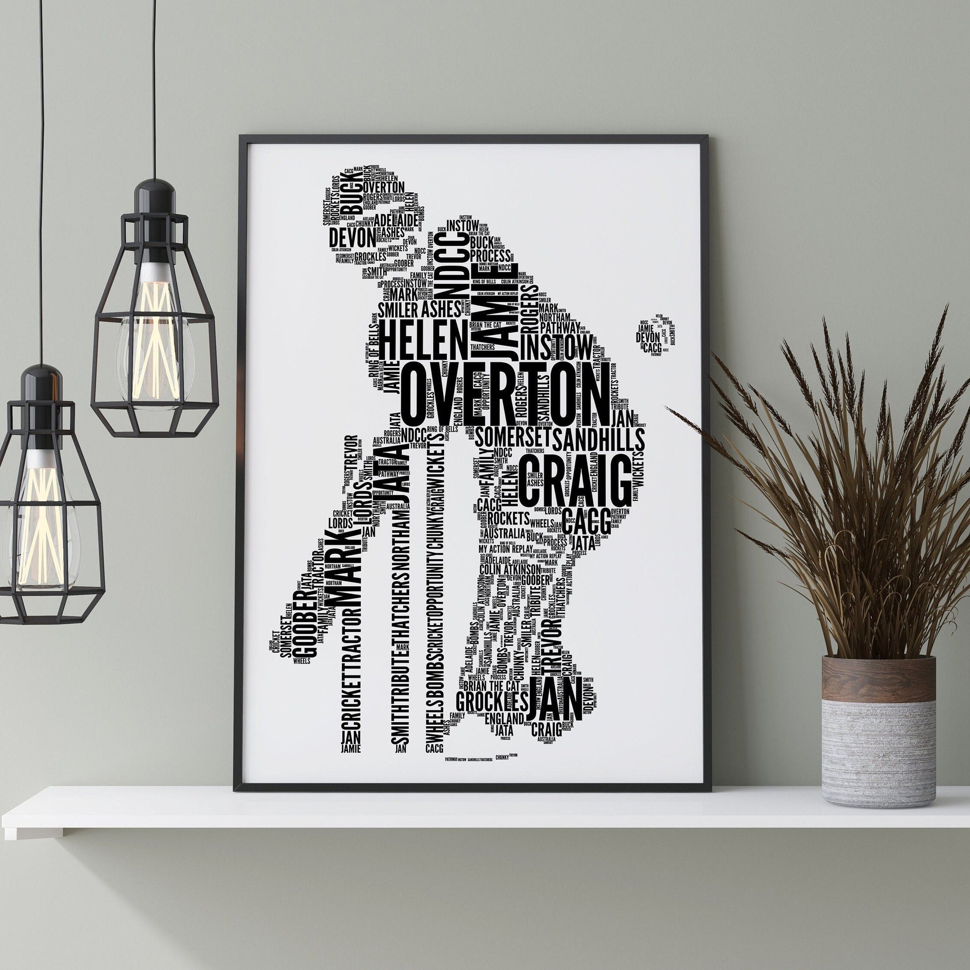 Personalised Wordart, Framed Digital Print, Custom Wall Decor, Choose your Design, Typography Art