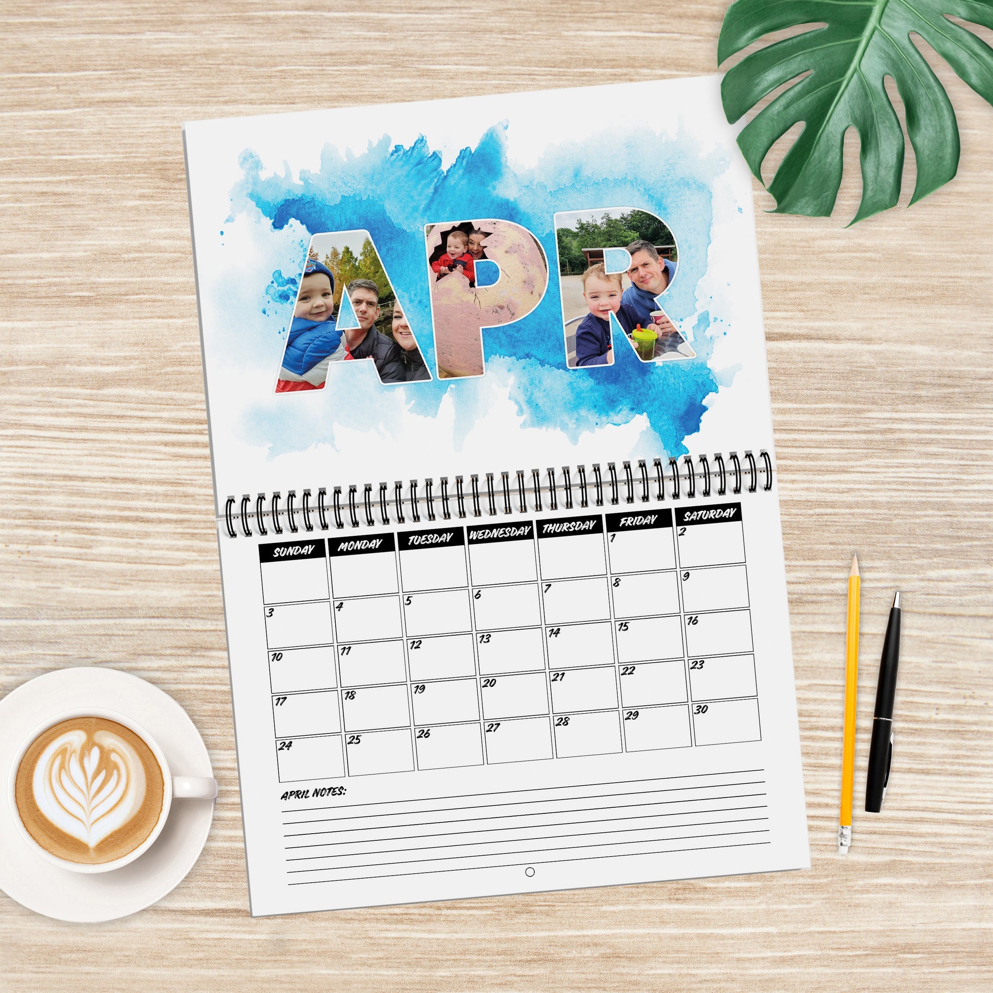 Personalised Photo Calendar 2022, Create a Calendar with Your Photos, Image Word Art Calendar, A4 Photo Calendar 2022, Christmas Gift Ideas