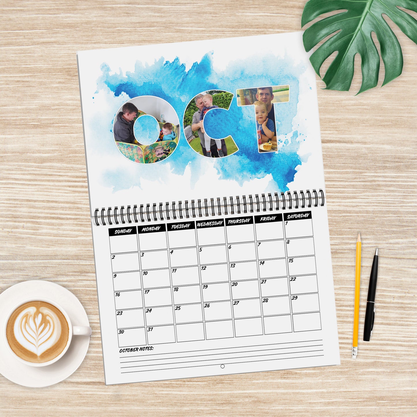 Personalised Photo Calendar 2022, Create a Calendar with Your Photos, Image Word Art Calendar, A4 Photo Calendar 2022, Christmas Gift Ideas