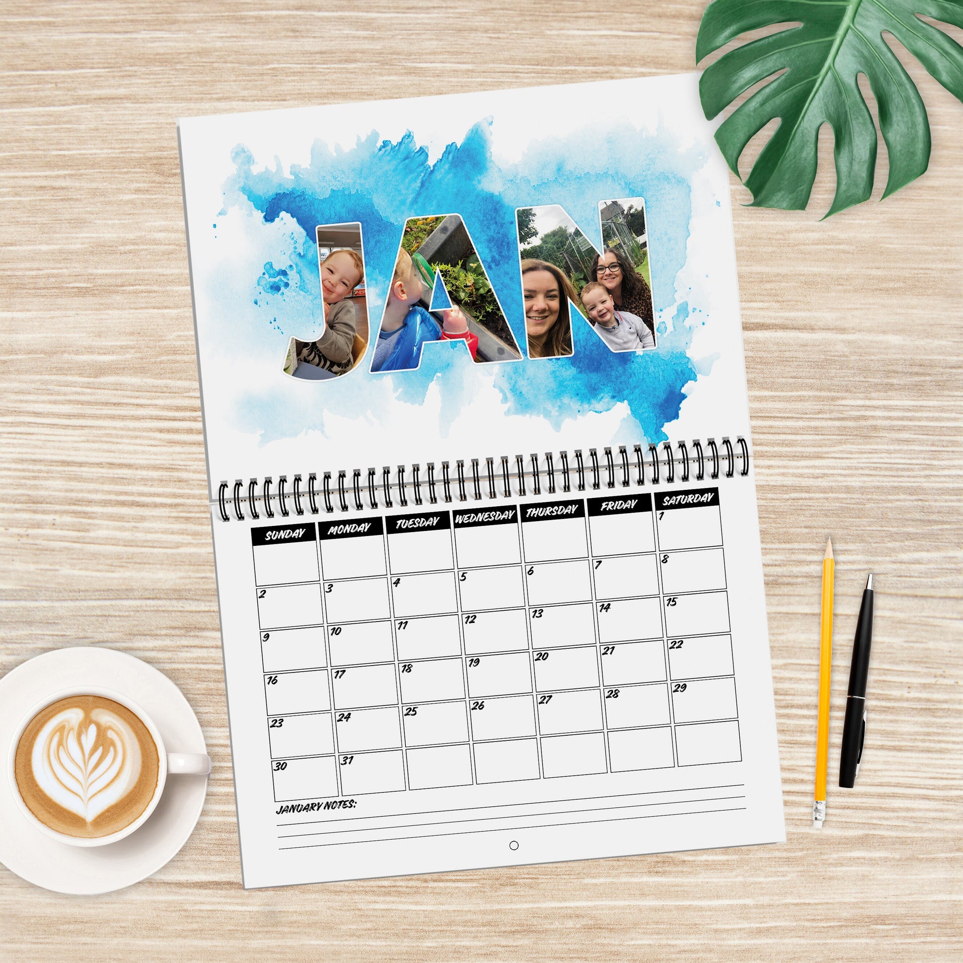 Personalised Photo Calendar 2022, Create a Calendar with Your Photos, Image Word Art Calendar, A4 Photo Calendar 2022, Christmas Gift Ideas