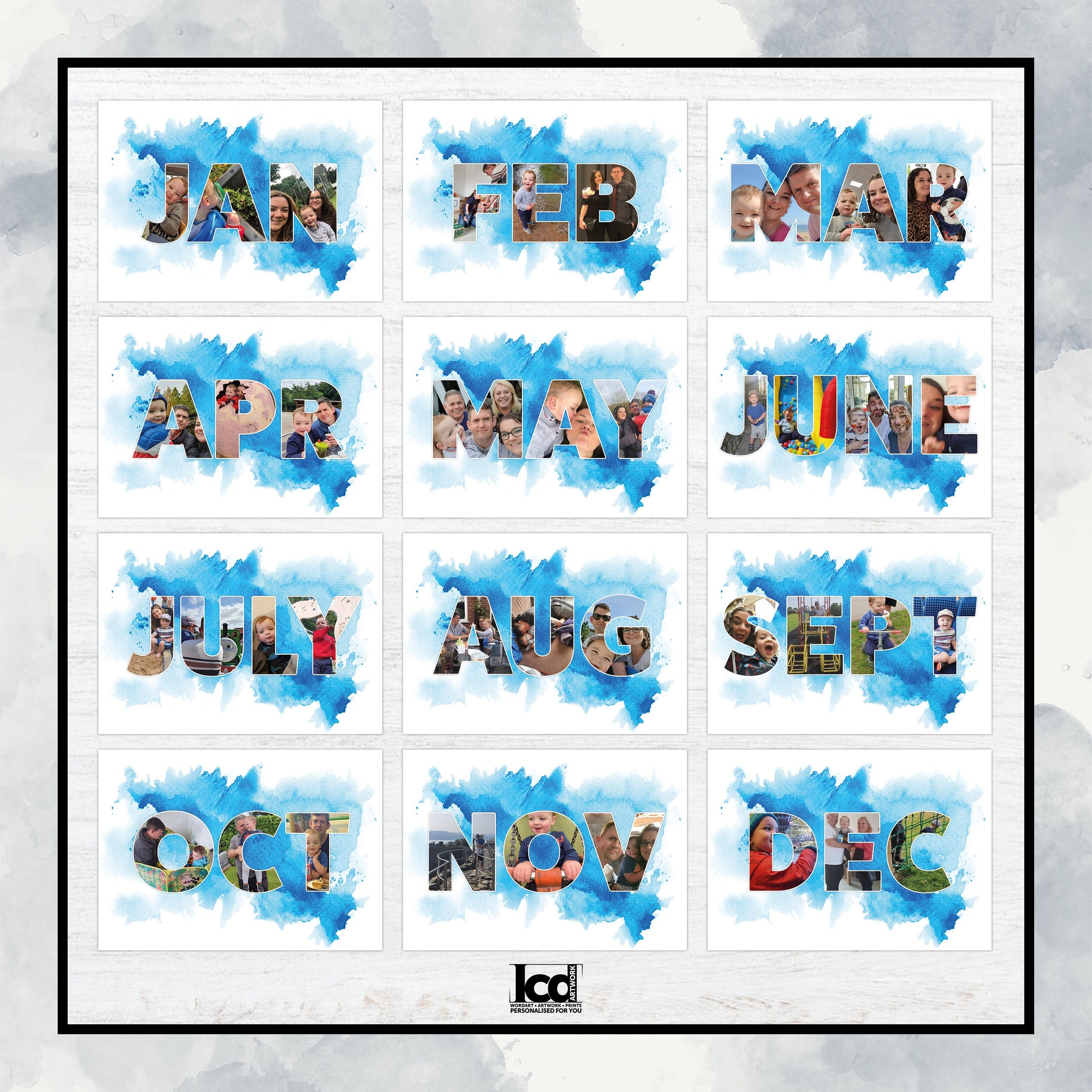 Personalised Photo Calendar 2022, Create a Calendar with Your Photos, Image Word Art Calendar, A4 Photo Calendar 2022, Christmas Gift Ideas