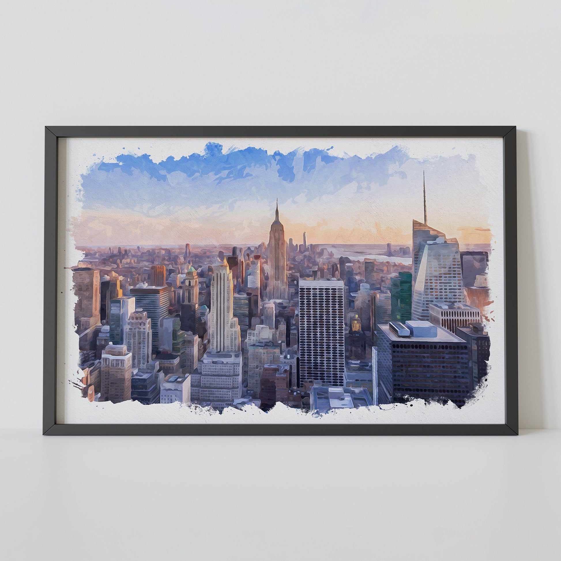 Personalised Watercolour Art, Digital Family Photo Portrait, Pet Portrait, Watercolour Landscape, Personalised Gift, Image from Photo