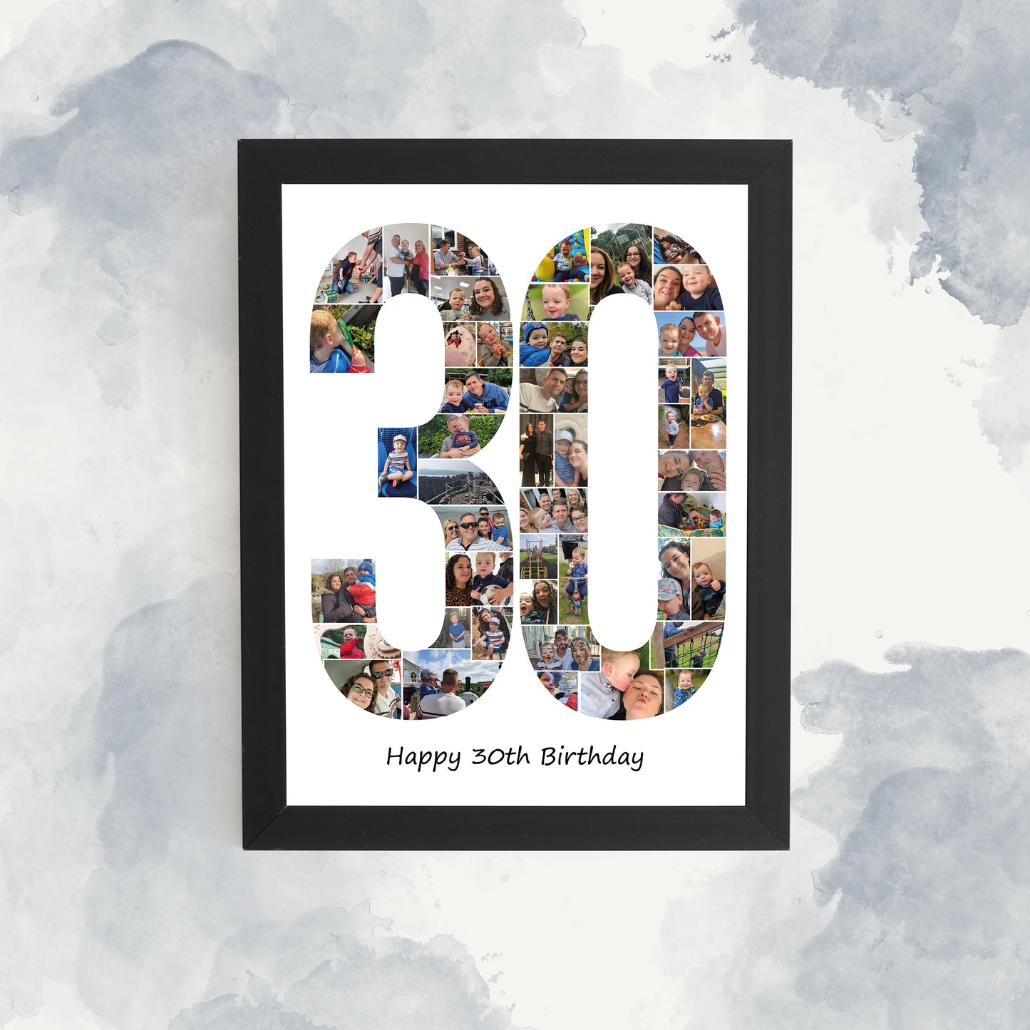 Personalised 40th Photo Collage, Birthday Collage Print, 40th Photo Collage, Birthday Print, Framed 40th Print, 40th Birthday Gift idea