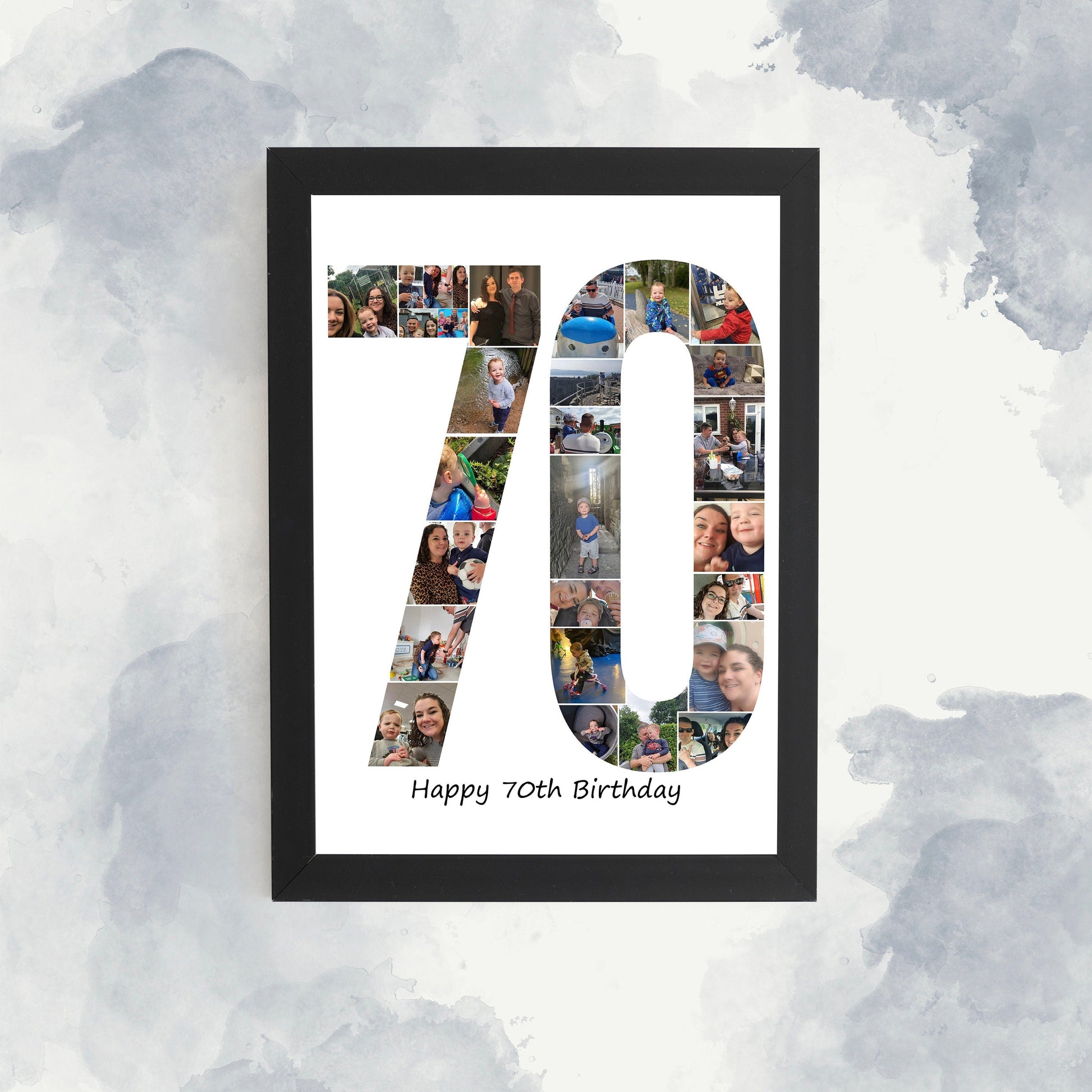 18th Birthday Print, Personalised Photo Collage, Family Print, Landmark Birthday Print, Framed Print, Birthday Gift idea