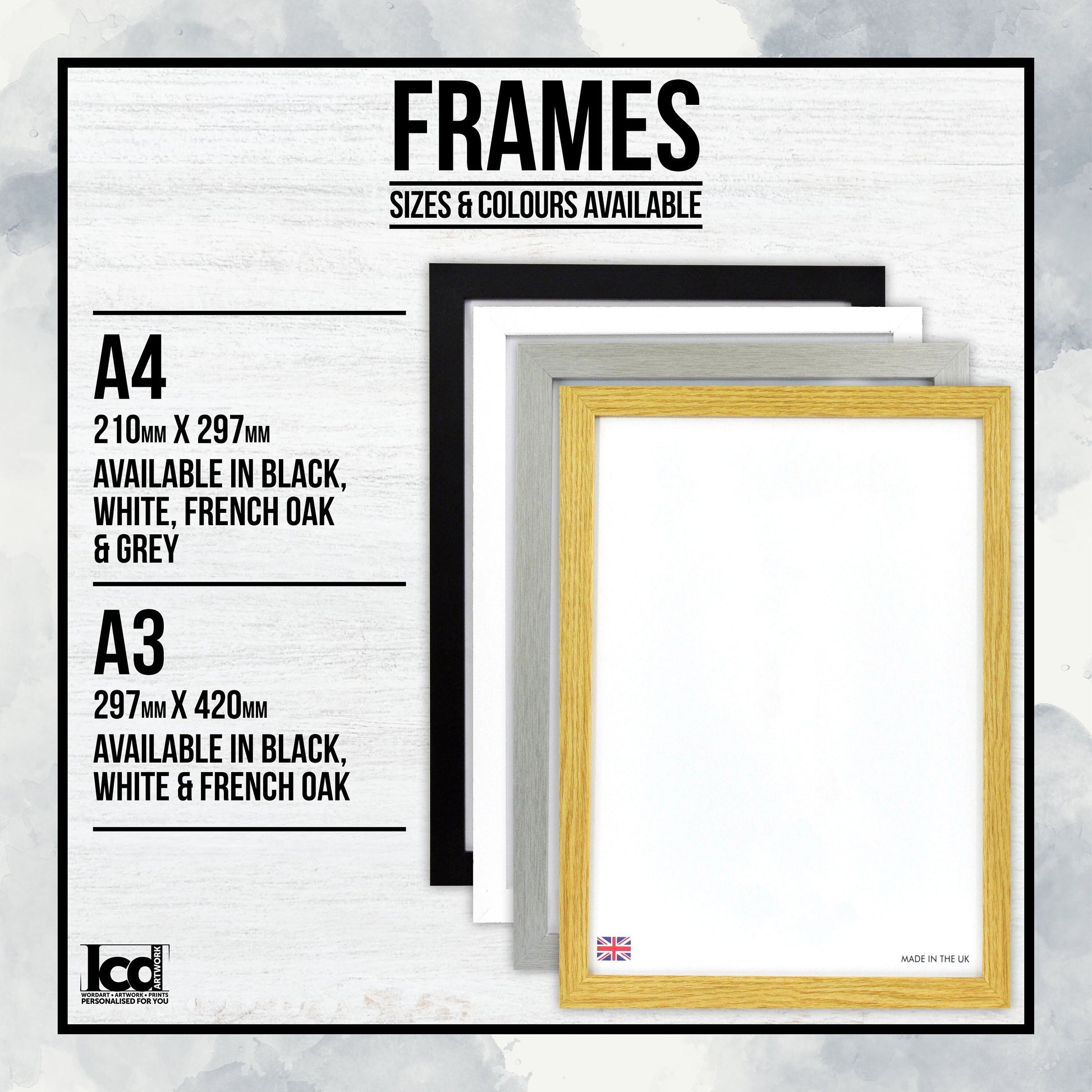 Personalised Photo Collage Wall Art Print Framed