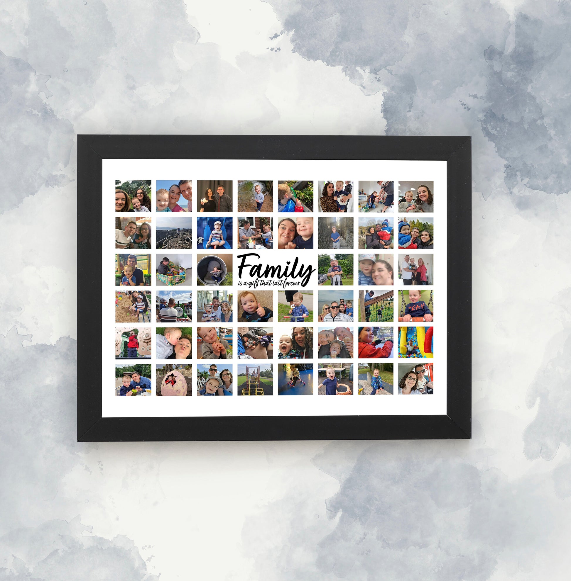 Personalised Photo Collage frame, Personalised Wall Art with Multiple Pictures, Family memories, Multi-Photo Family Wall Art