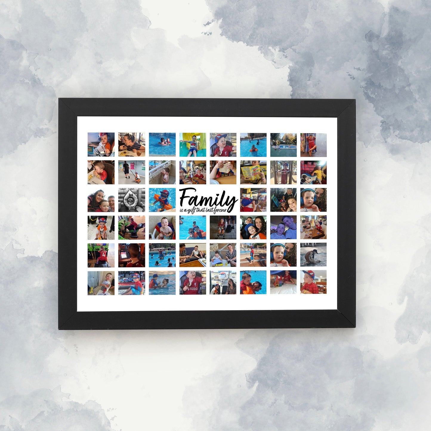 Personalised Photo Collage frame, Personalised Wall Art with Multiple Pictures, Family memories, Multi-Photo Family Wall Art