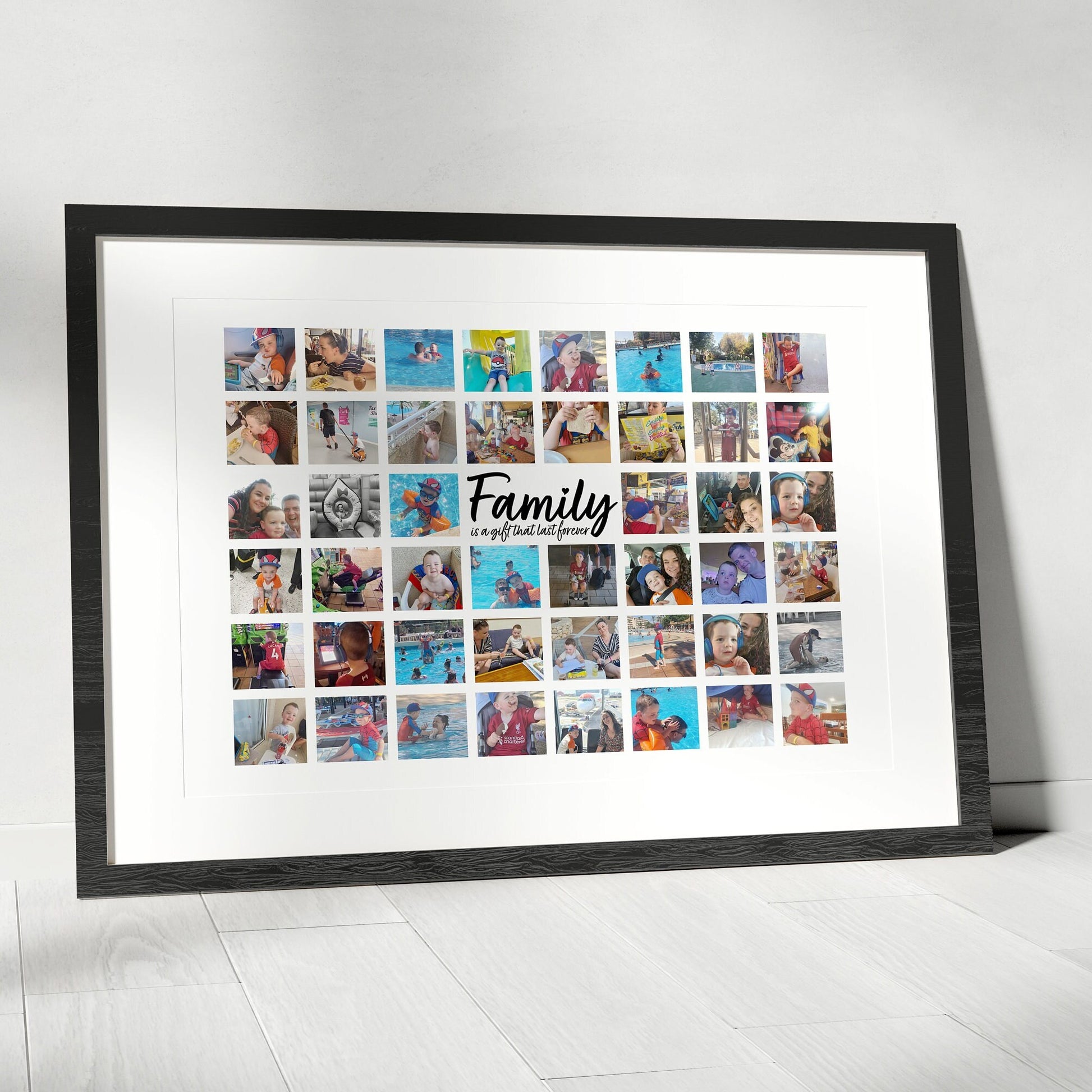 Personalised Photo Collage frame, Personalised Wall Art with Multiple Pictures, Family memories, Multi-Photo Family Wall Art