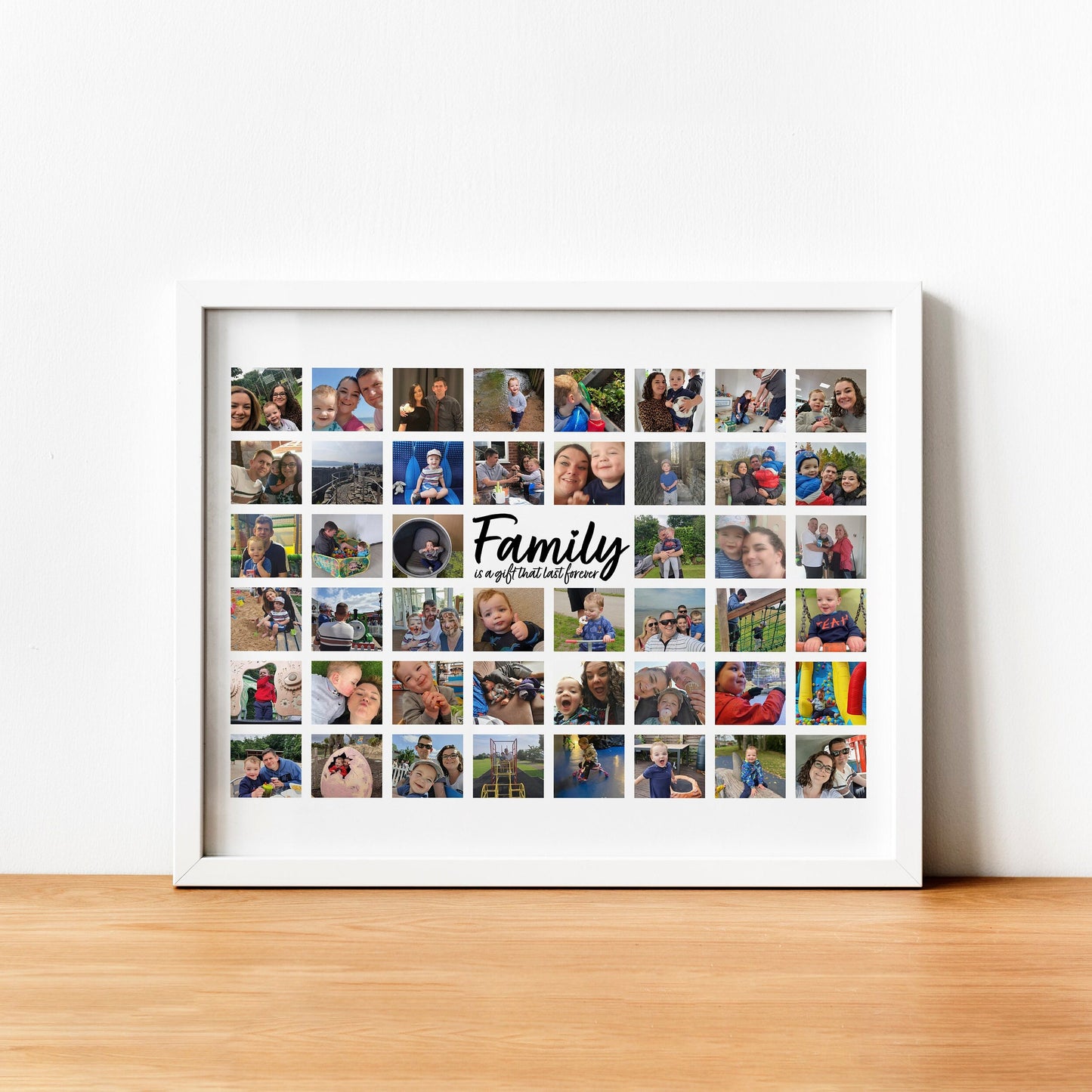 Personalised Photo Collage frame, Personalised Wall Art with Multiple Pictures, Family memories, Multi-Photo Family Wall Art