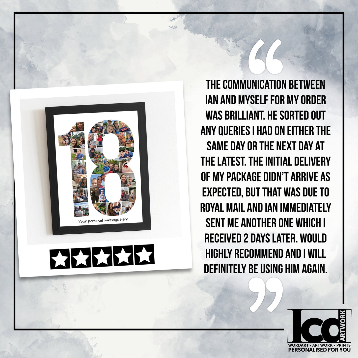18 Years of you, Personalised Photo Collage, 18th Birthday Present, Framed Photo Prints, 18th Gift for Boy or Girl, Memories Image Print.