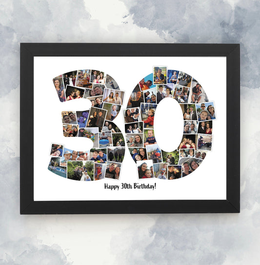 Personalised 30th Birthday Photo Collage