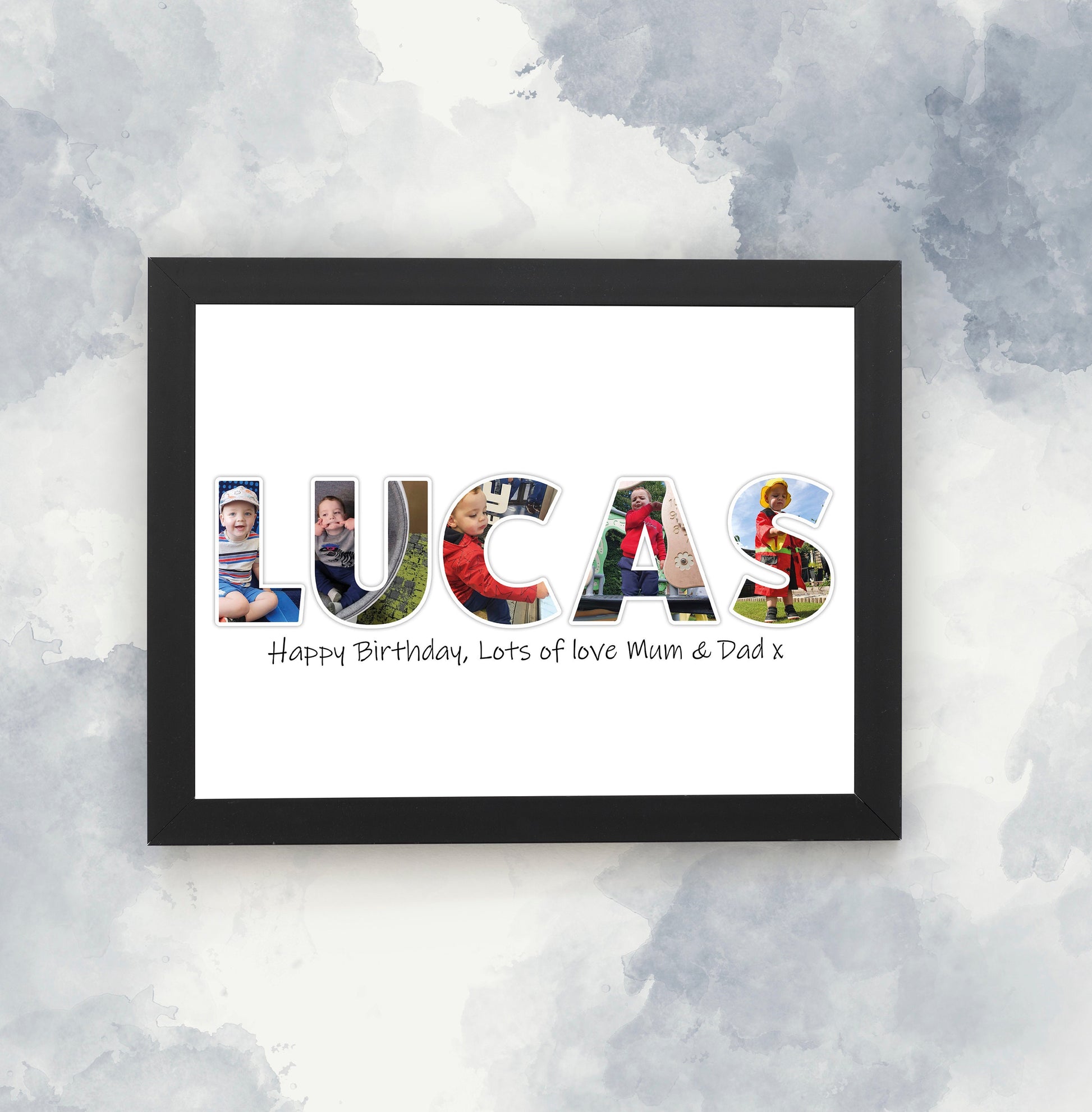 Any Word Photo Collage, Personalised Word Print, Custom Design your own Word, Custom Photo Collage, Framed Art Print, Unique Gifts