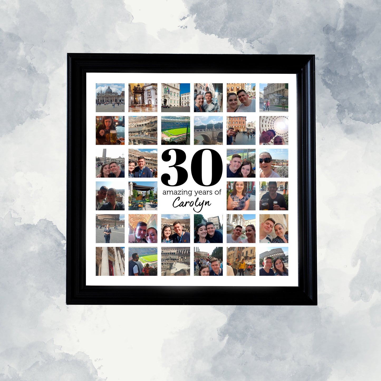 Personalised Baby 1st Photo Collage, 1st Birthday Photo Collage, Family Framed Print, One Year Anniversary Gift, Birthday Keepsake