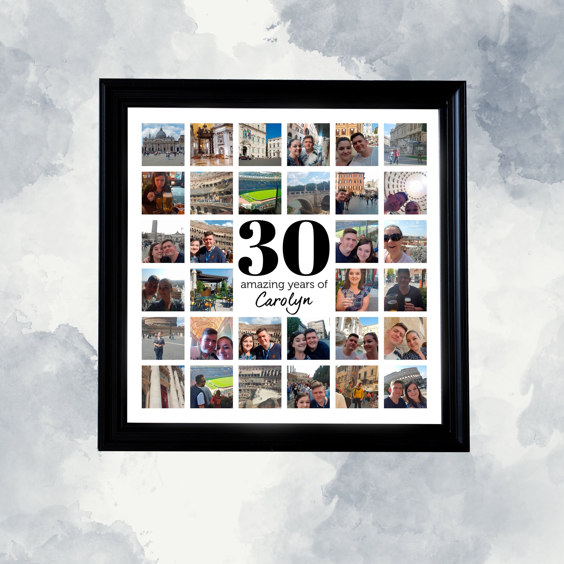 Personalised Baby 1st Photo Collage, 1st Birthday Photo Collage, Family Framed Print, One Year Anniversary Gift, Birthday Keepsake