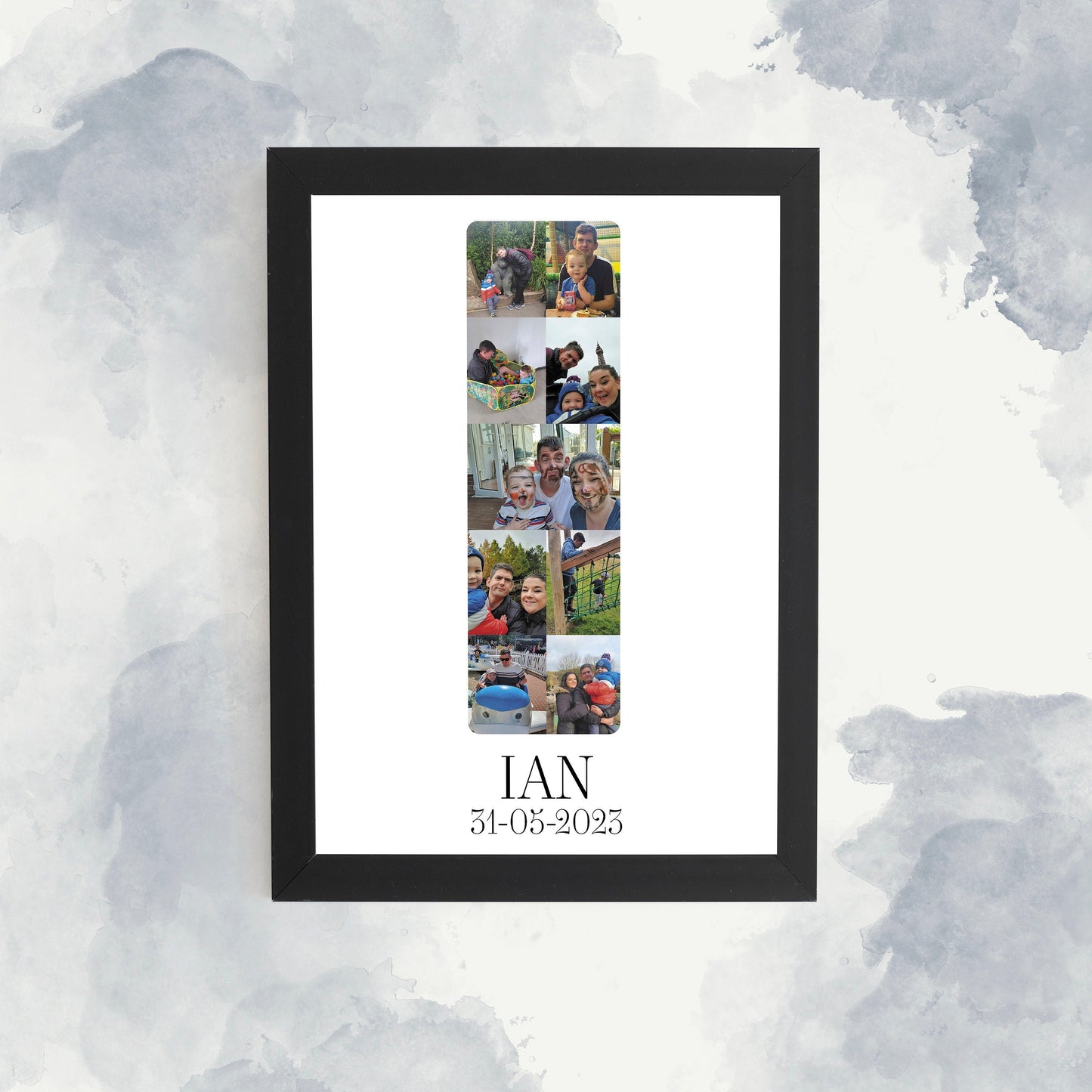 Letter I Personalised Photo Collage