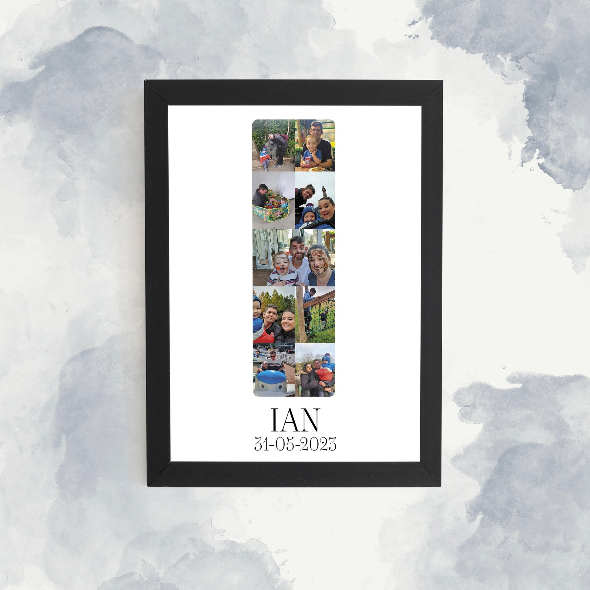 Letter I Personalised Photo Collage