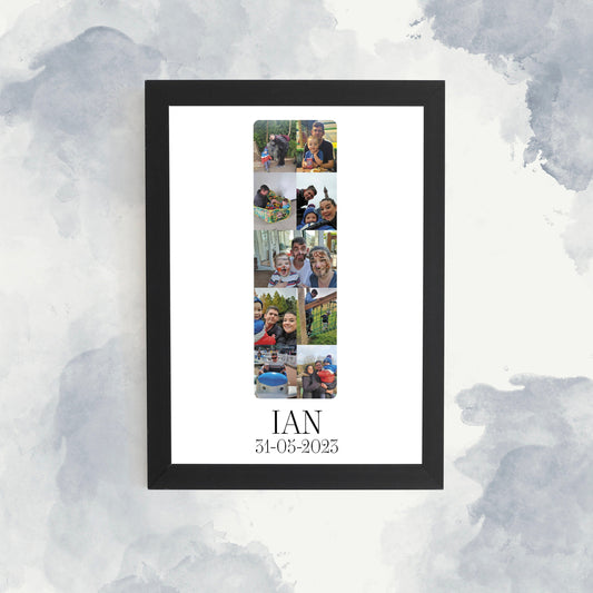 Letter I Personalised Photo Collage