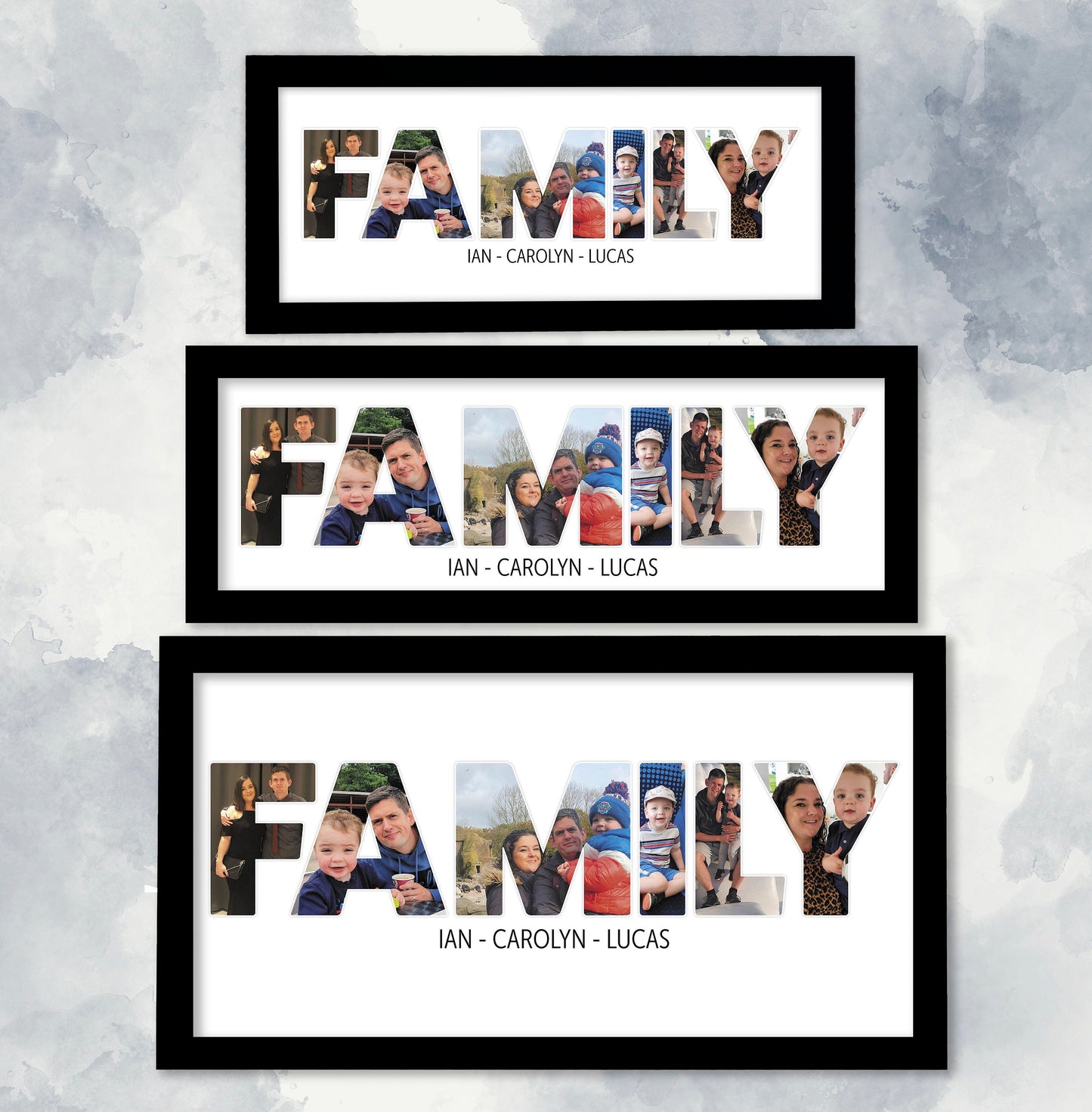 Personalised Frame, Family Photo Collage, Framed Print, Personalised Image Collage, Photo Collage Frame, Family Print, Photo Word Art