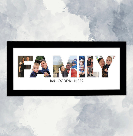 Personalised Frame, Family Photo Collage, Framed Print, Personalised Image Collage, Photo Collage Frame, Family Print, Photo Word Art