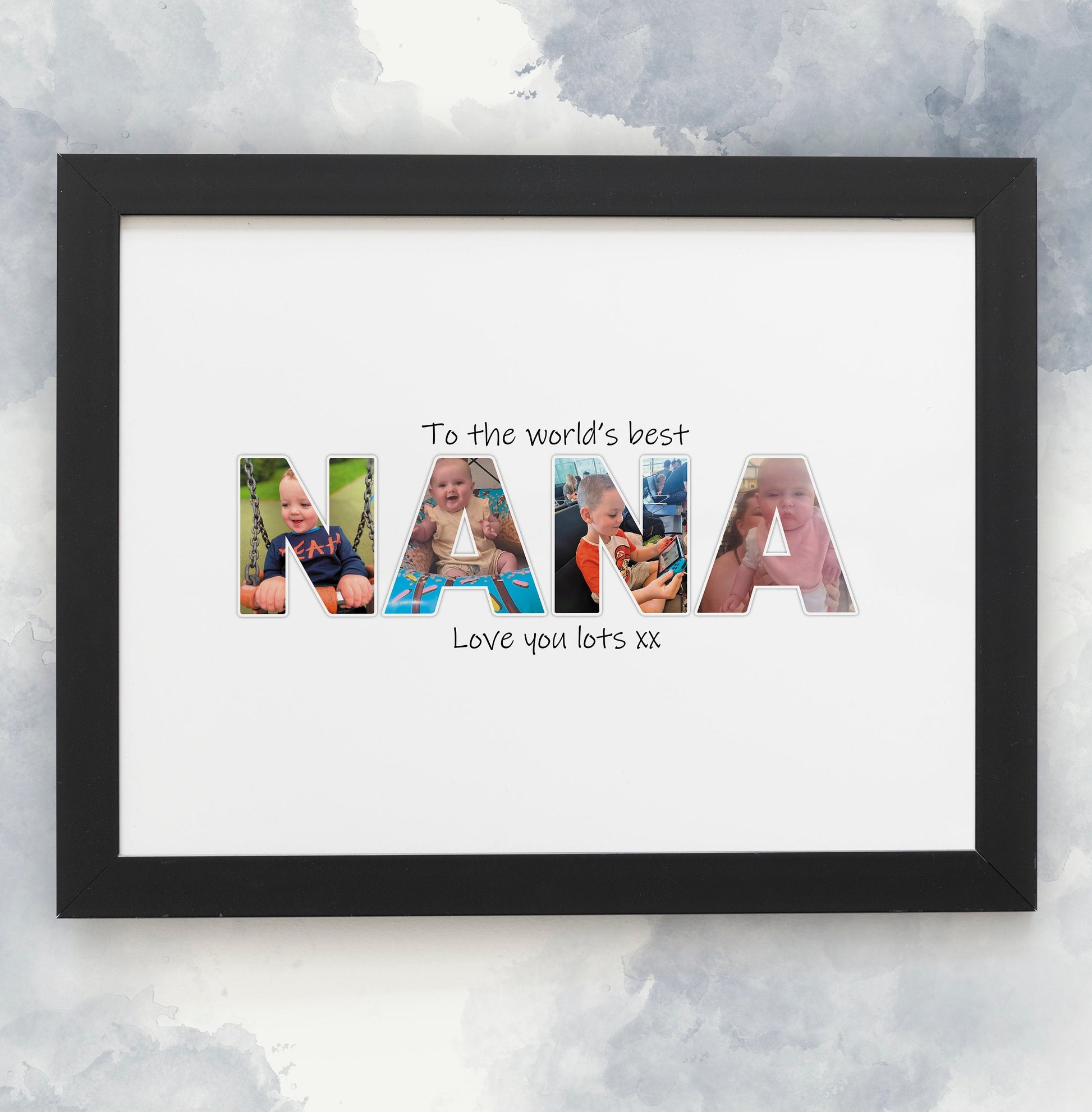 Nanna Photo Frame, Personalised Nana Photo Print, Custom Gifts for Nanny, Family Digital Print, Christmas Gift for Grandma