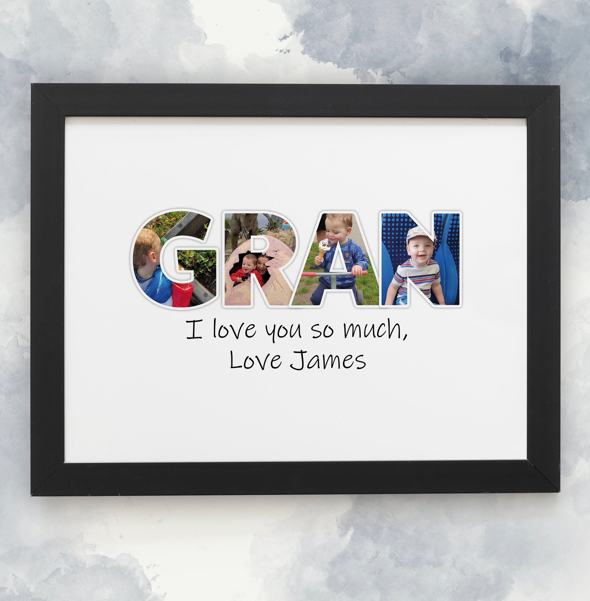 Nanna Photo Frame, Personalised Nana Photo Print, Custom Gifts for Nanny, Family Digital Print, Christmas Gift for Grandma