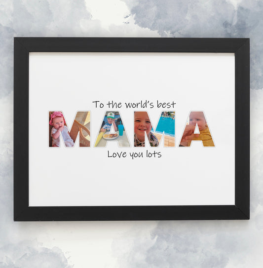 Mama Photo Frame, Personalised Mom Photo Print, Custom Gifts for Mother, Family Digital Print, Christmas Gift for Mummy