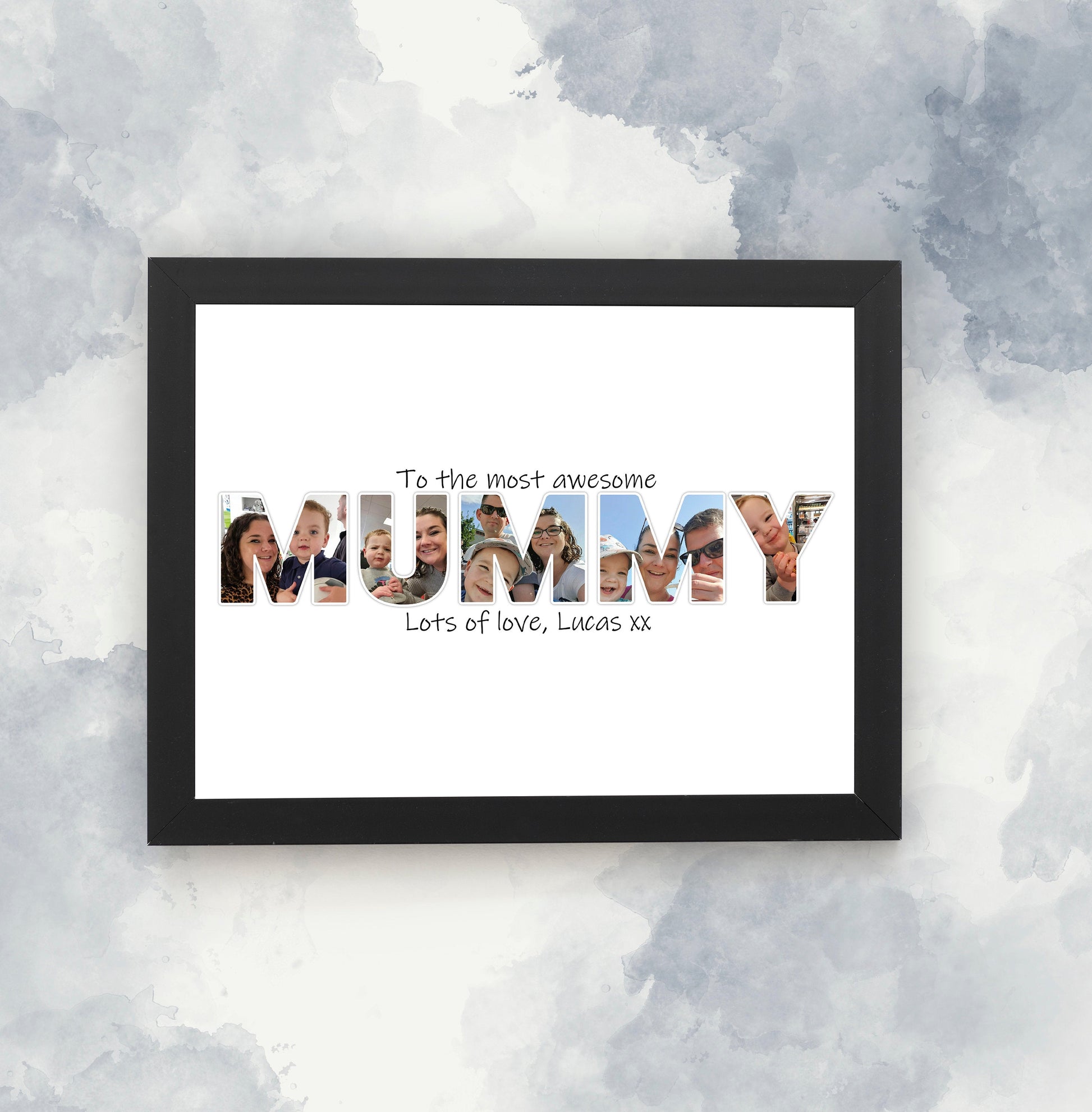 Mama Photo Frame, Personalised Mom Photo Print, Custom Gifts for Mother, Family Digital Print, Christmas Gift for Mummy