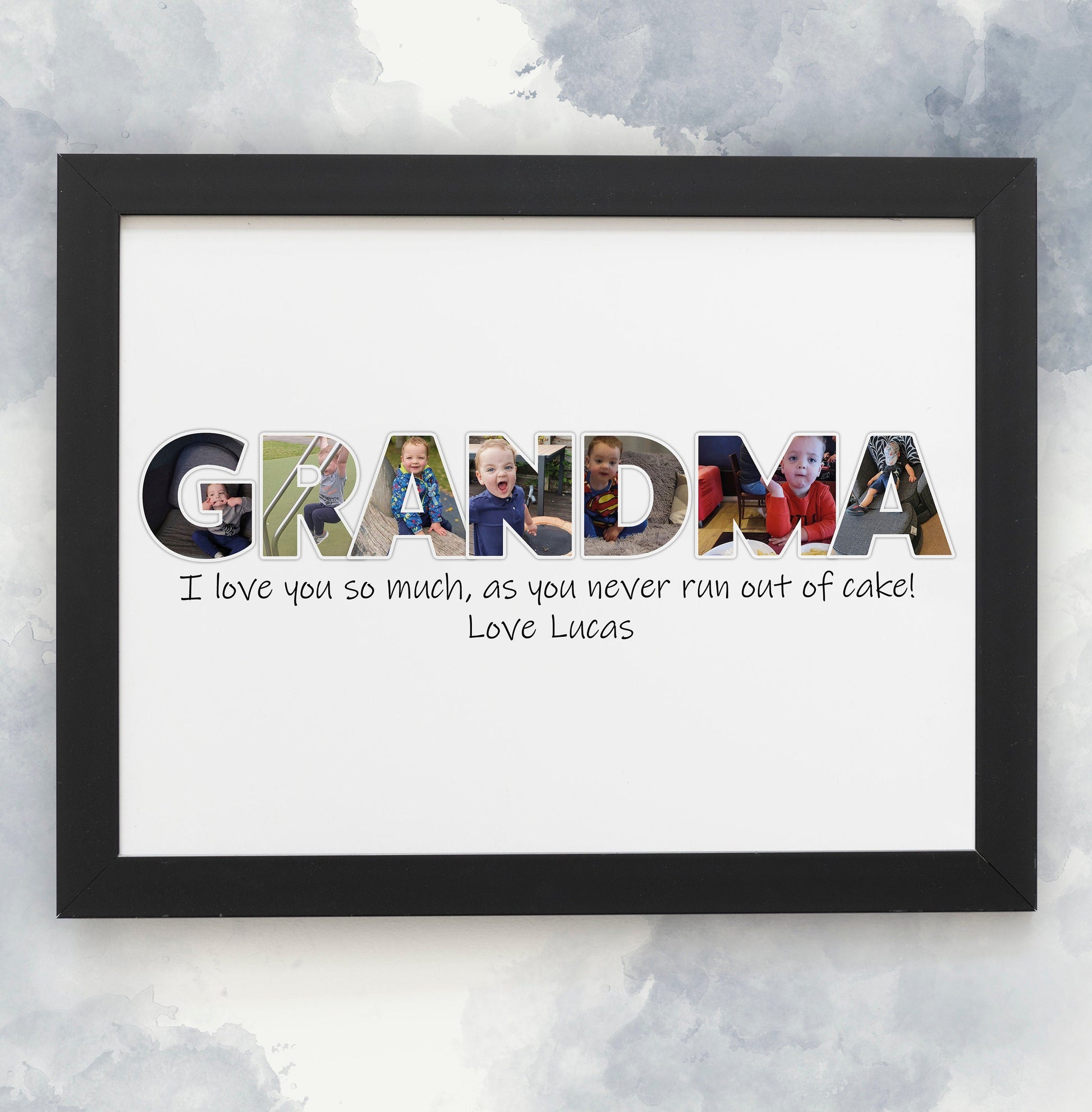 Nanna Photo Frame, Personalised Nana Photo Print, Custom Gifts for Nanny, Family Digital Print, Christmas Gift for Grandma