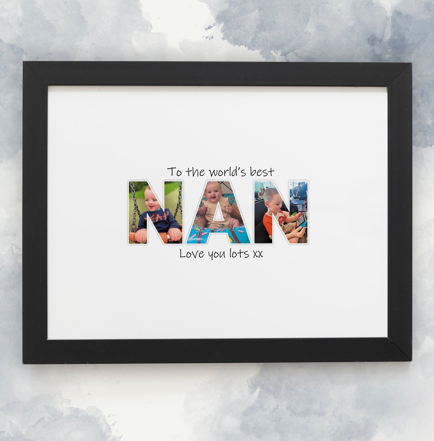 Nanna Photo Frame, Personalised Nana Photo Print, Custom Gifts for Nanny, Family Digital Print, Christmas Gift for Grandma