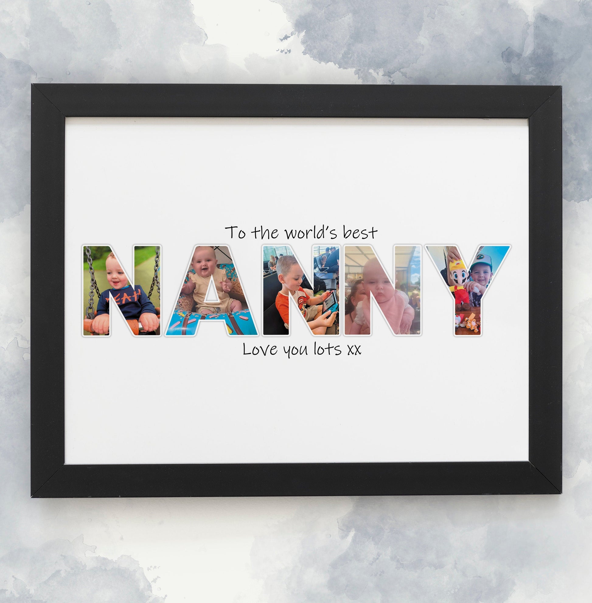 Nanna Photo Frame, Personalised Nana Photo Print, Custom Gifts for Nanny, Family Digital Print, Christmas Gift for Grandma