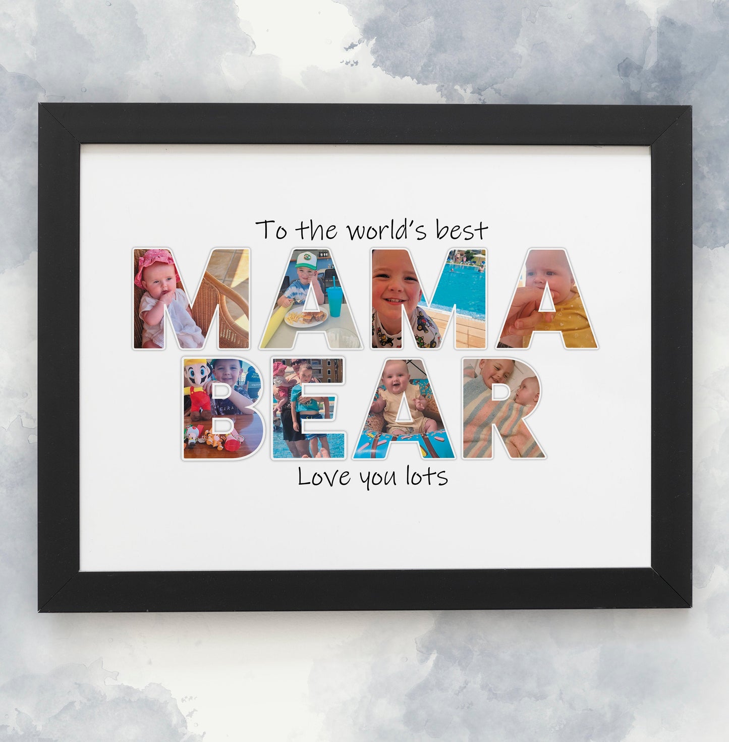 Mama Photo Frame, Personalised Mom Photo Print, Custom Gifts for Mother, Family Digital Print, Christmas Gift for Mummy