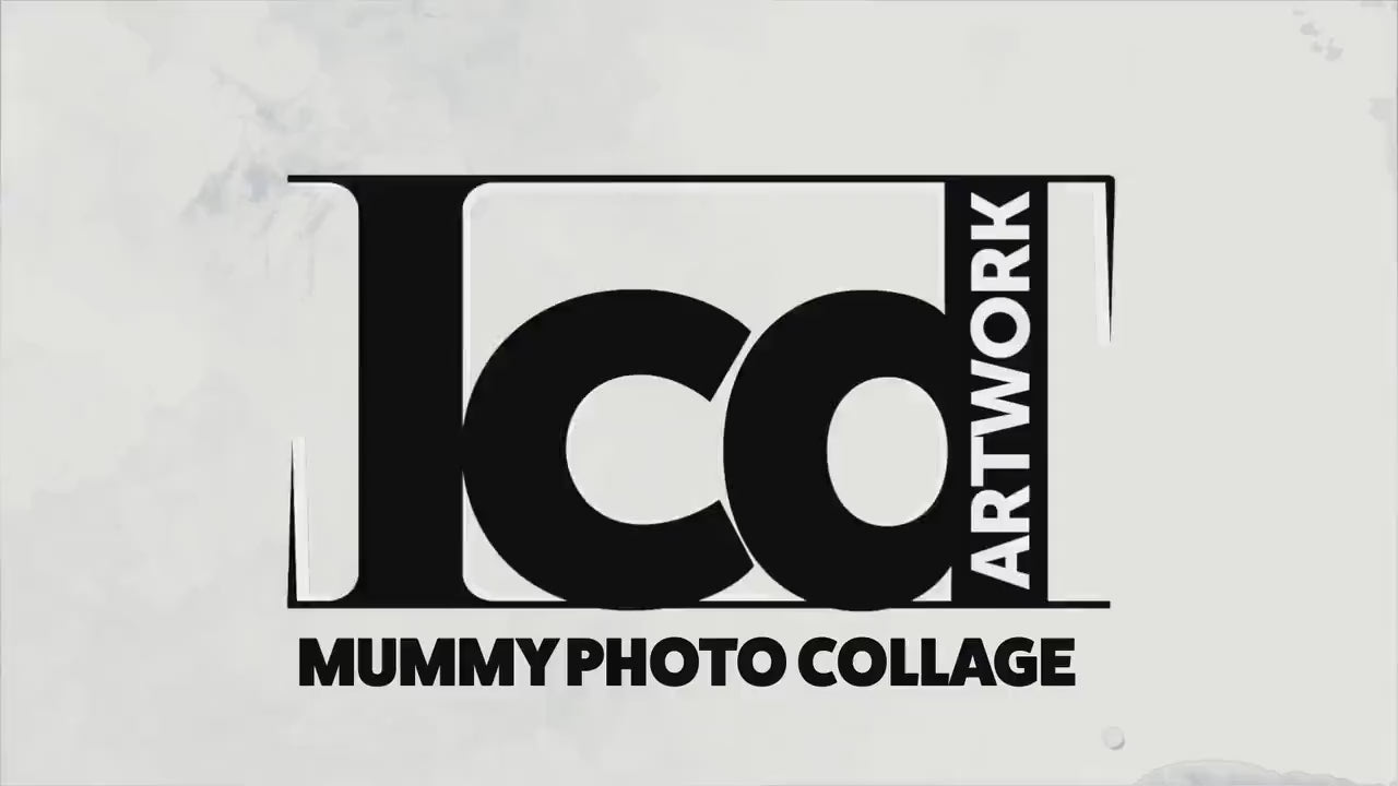 Framed Print for Mum, Personalised Photo Collage, Family Name, Photo Word Art, Mother's Day Gift Ideas