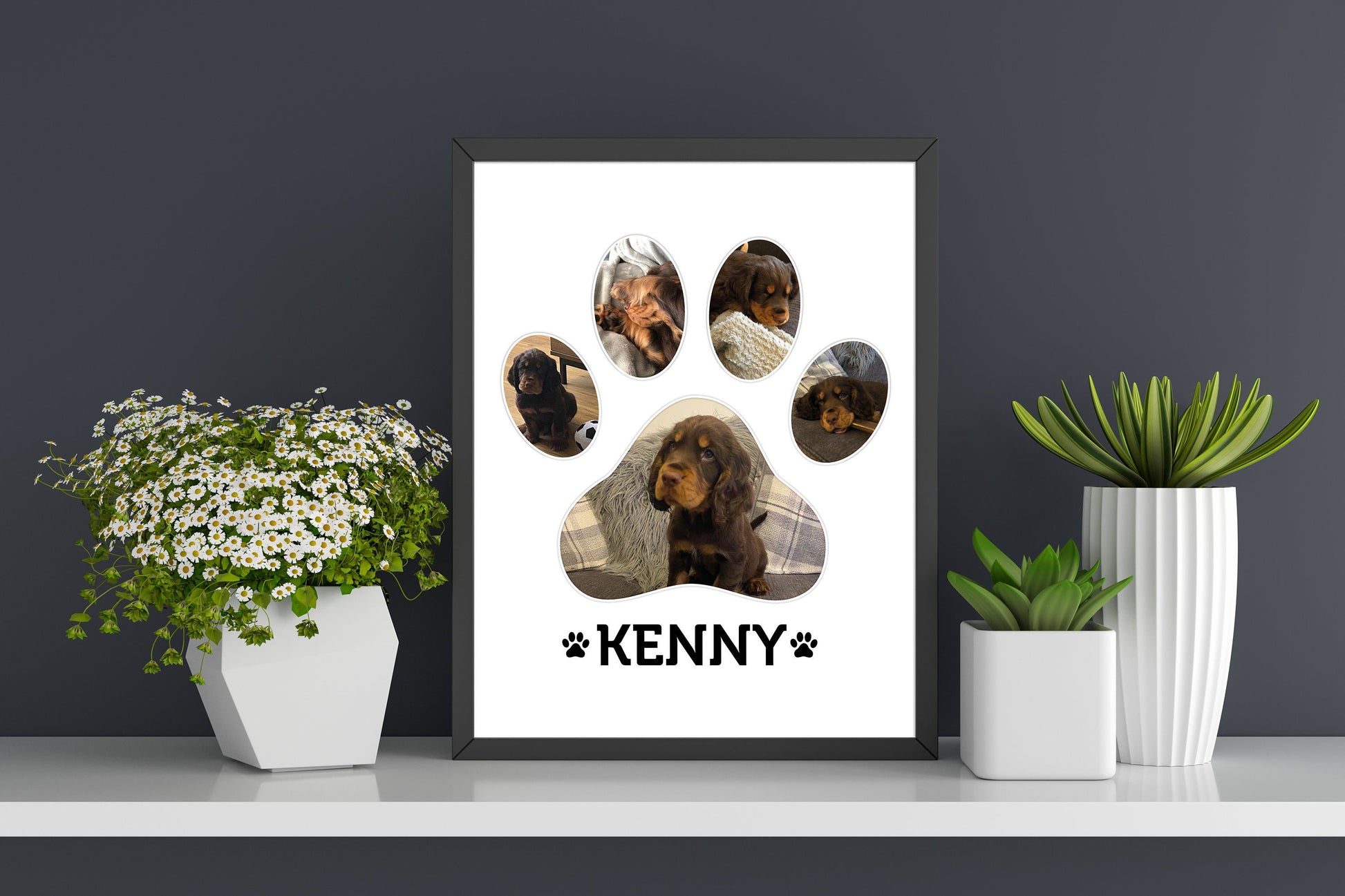 Personalised Paw Print, Photo Collage Design, Personalised Photo Collage, Framed Animal Artwork, Digital Prints, Gifts for Pets