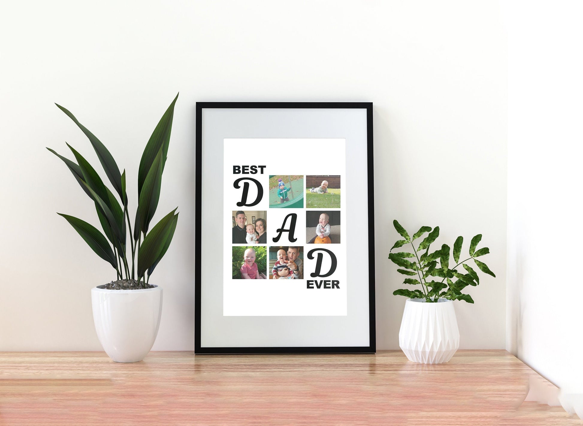 Personalised, Dad, Photo Collage, Digital Print , Framed, Home Decor, Father's Day Gift, Best Dad Ever