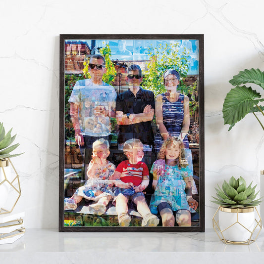 Customised Photo Collage Mosaic, Photo Collage, Mosaic Image, Photo Collage Digital Print, Framed Custom Collage Gift, Personalised Artwork