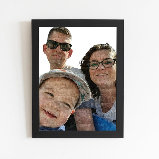 Custom Portrait Photo Mosaic Art, Portrait Photo Collage, Mosaic Image, Photo Collage Print, Framed Custom Collage Gift, Personalised Art