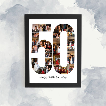 21st Birthday Print, Personalised Photo Collage, 21st Photo Collage, Landmark Birthday Print, Framed 21 Print, Birthday Gift Boy or Girl