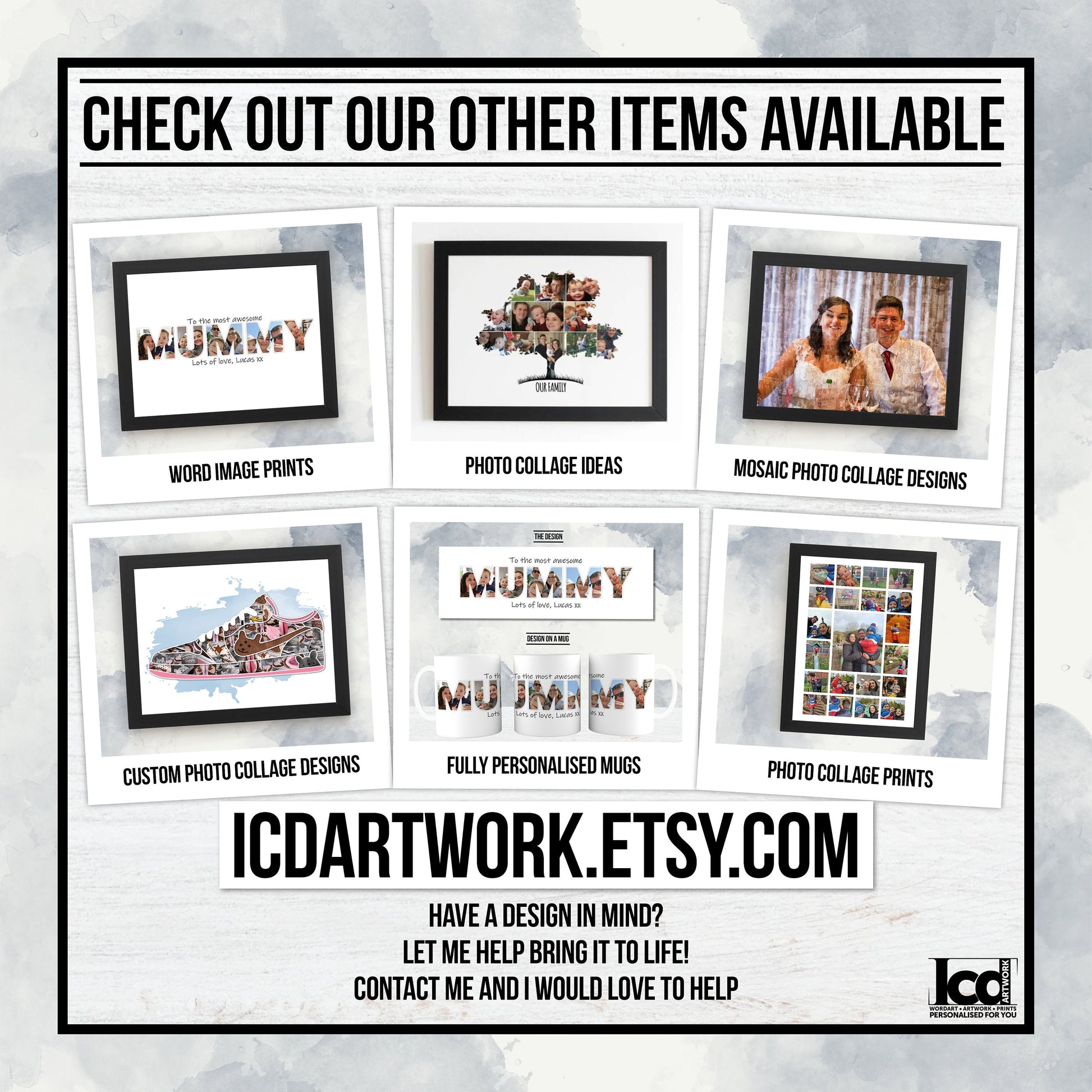 Holiday Photo Collage, Memories Print, Honeymoon Montage, Personalised Photo Print, Gifts for Him, Gifts for her, Birthday, All Countries