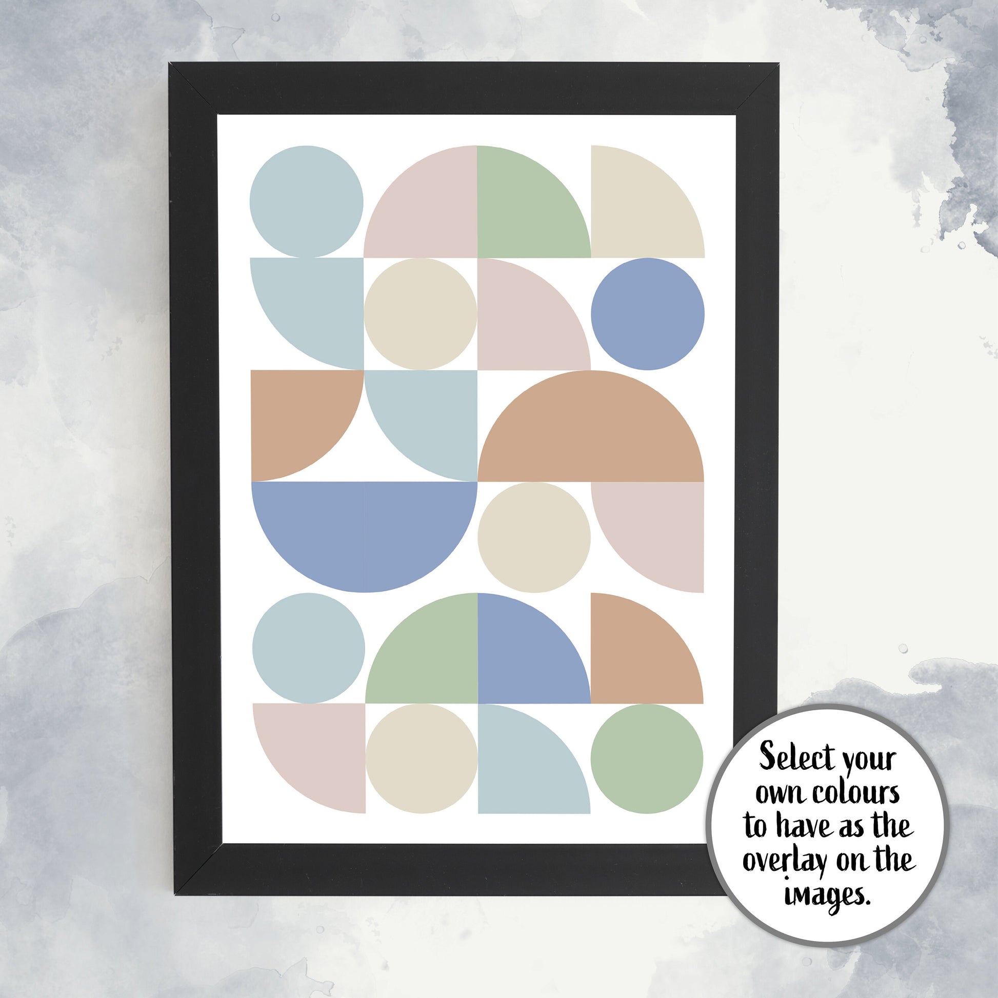 Bauhaus Geometric Shapes, Personalised Photo Collage, Wall Art, Abstract Photo Montage for Home Décor.