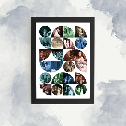 Bauhaus Geometric Shapes, Personalised Photo Collage, Wall Art, Abstract Photo Montage for Home Décor.