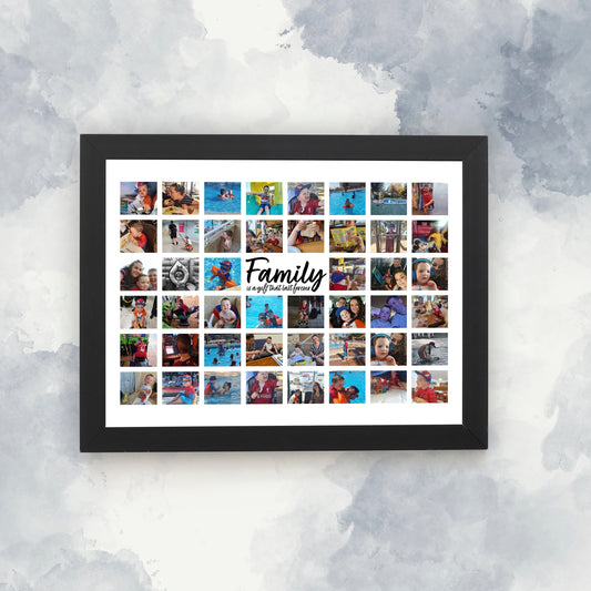 Personalised Photo Collage frame, Personalised Wall Art with Multiple Pictures, Family memories, Multi-Photo Family Wall Art