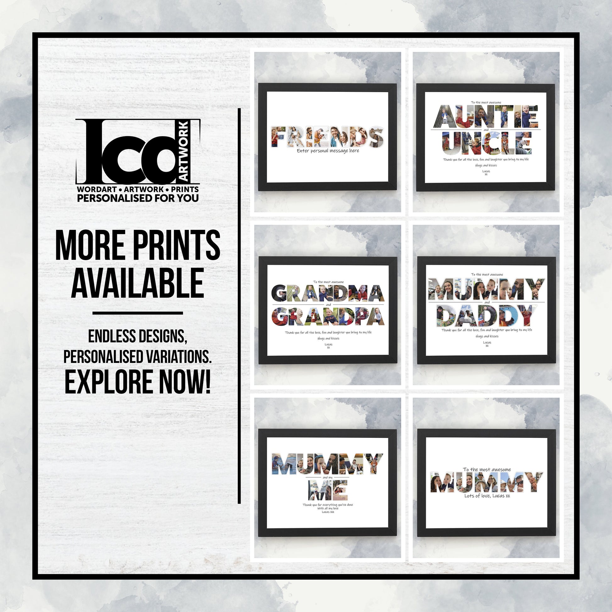 Personalised 18 Print - Custom Number Photo Collage - 18th Photo Print - 18th Anniversary & Birthday Gift for Him or Her