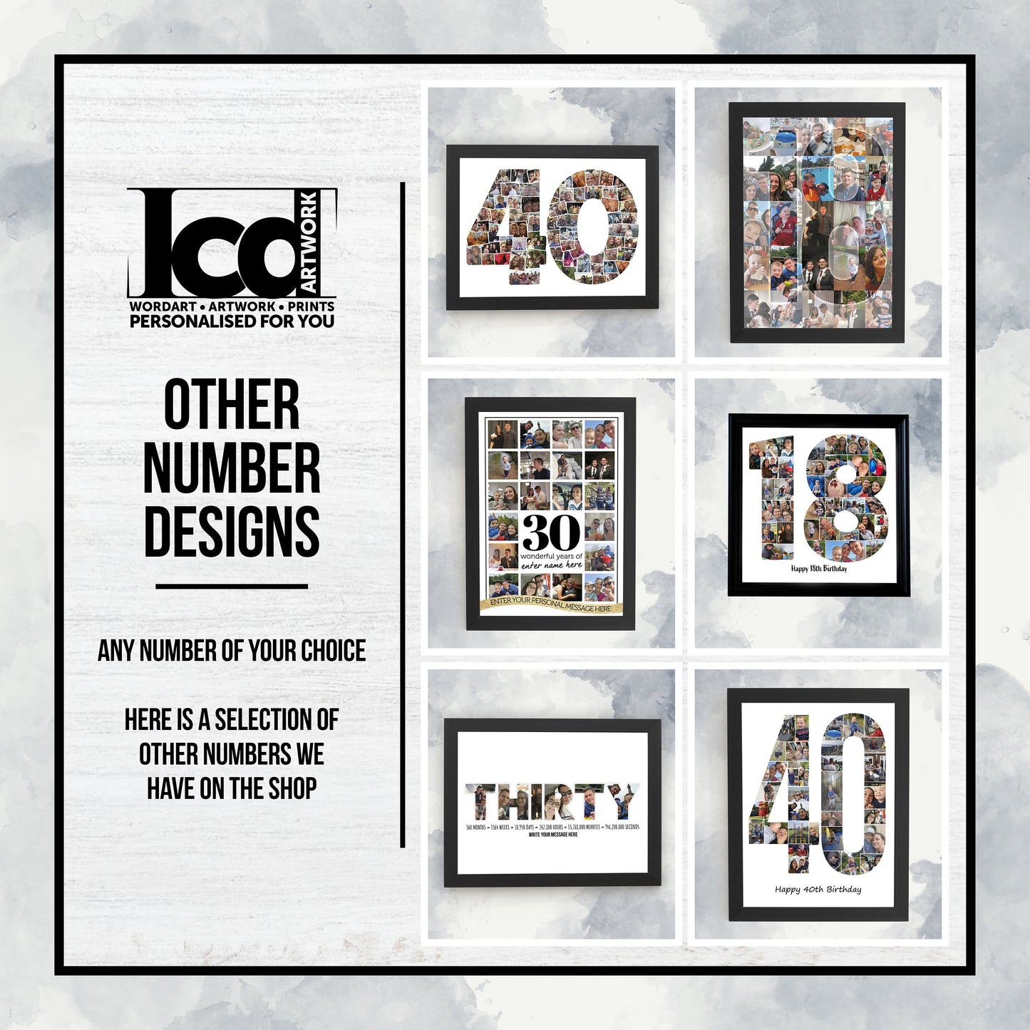 Personalised Daddy Photo Collage, Letter Photo Collage, Dad Print, New Parent Gift, Christmas Gifts for Dad, Father's Day Gift